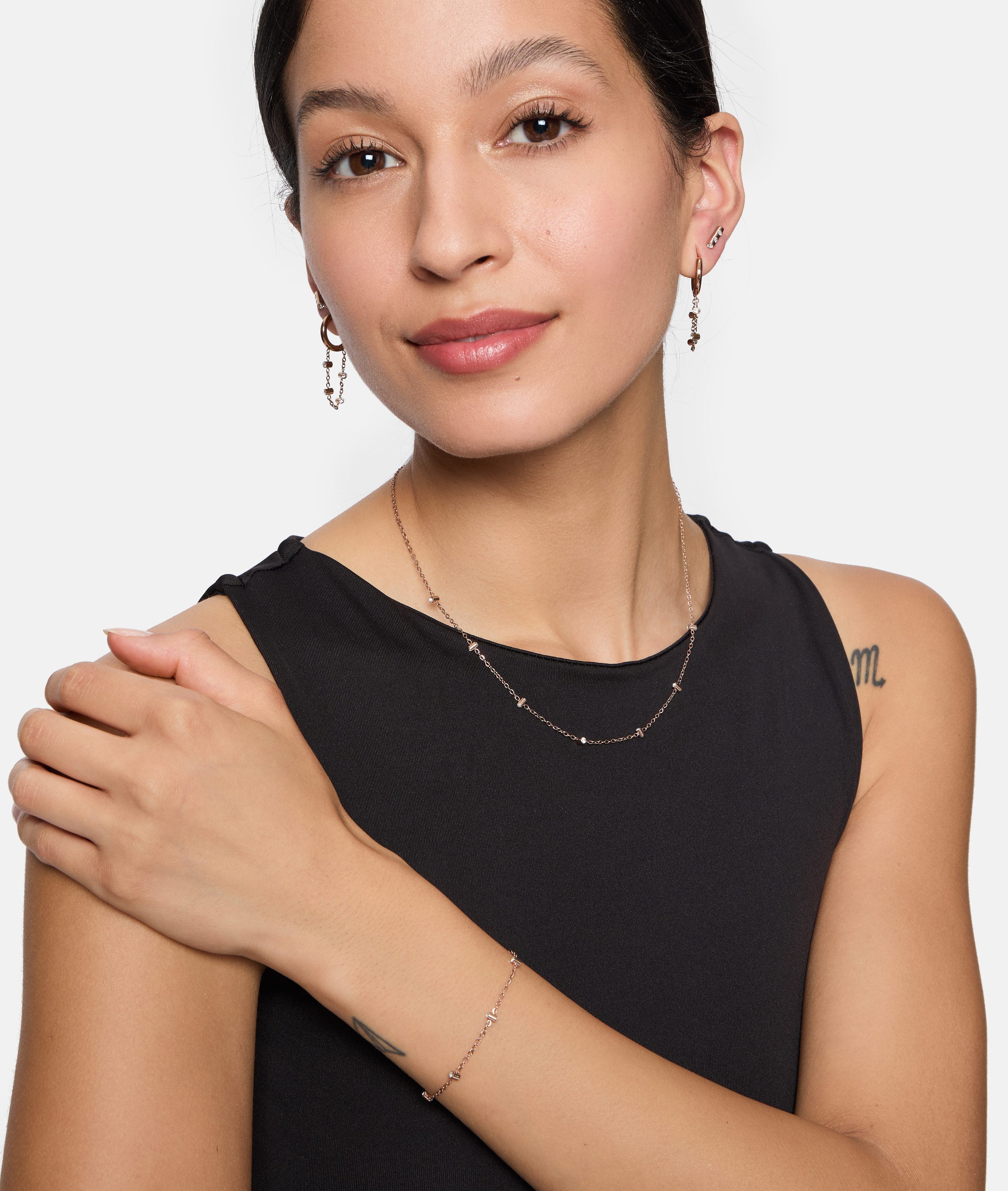 Tamaris Edelstahlkette Edelstahl rosa...