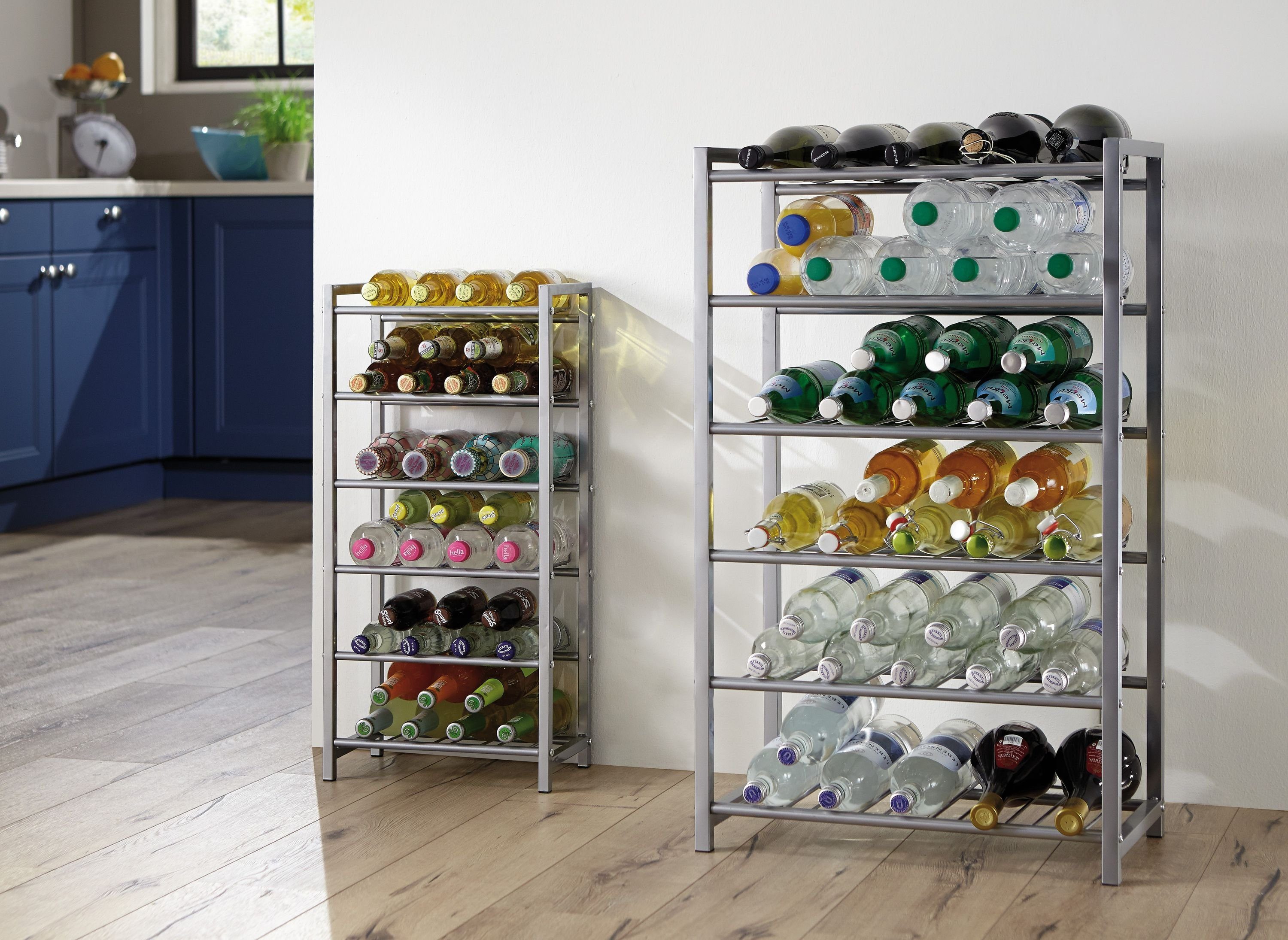 HAKU Flaschenregal HAKU Möbel Flaschenständer BHT 54x90x31 cm grau günstig online kaufen