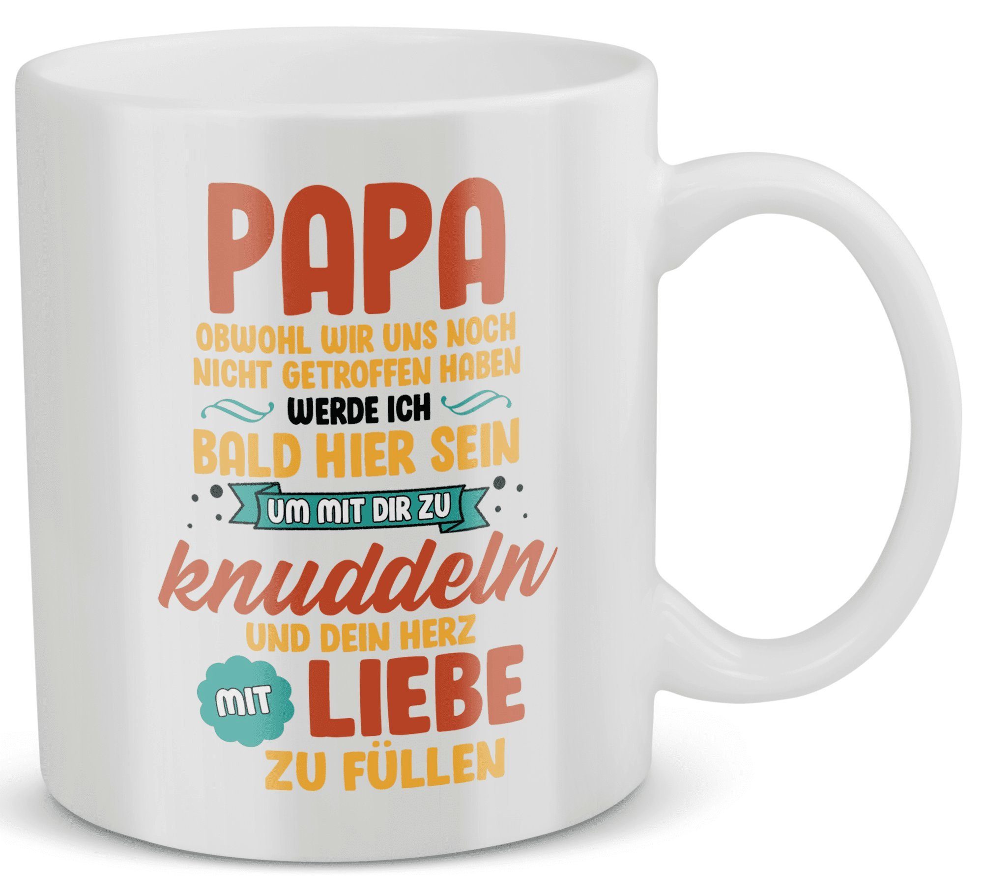 22Feels Tasse Werdender Papa Geschenk Vatertag Schwangerschaft Männer Du Wirst Vater, Keramik, Made in Germany, Spülmaschinenfest