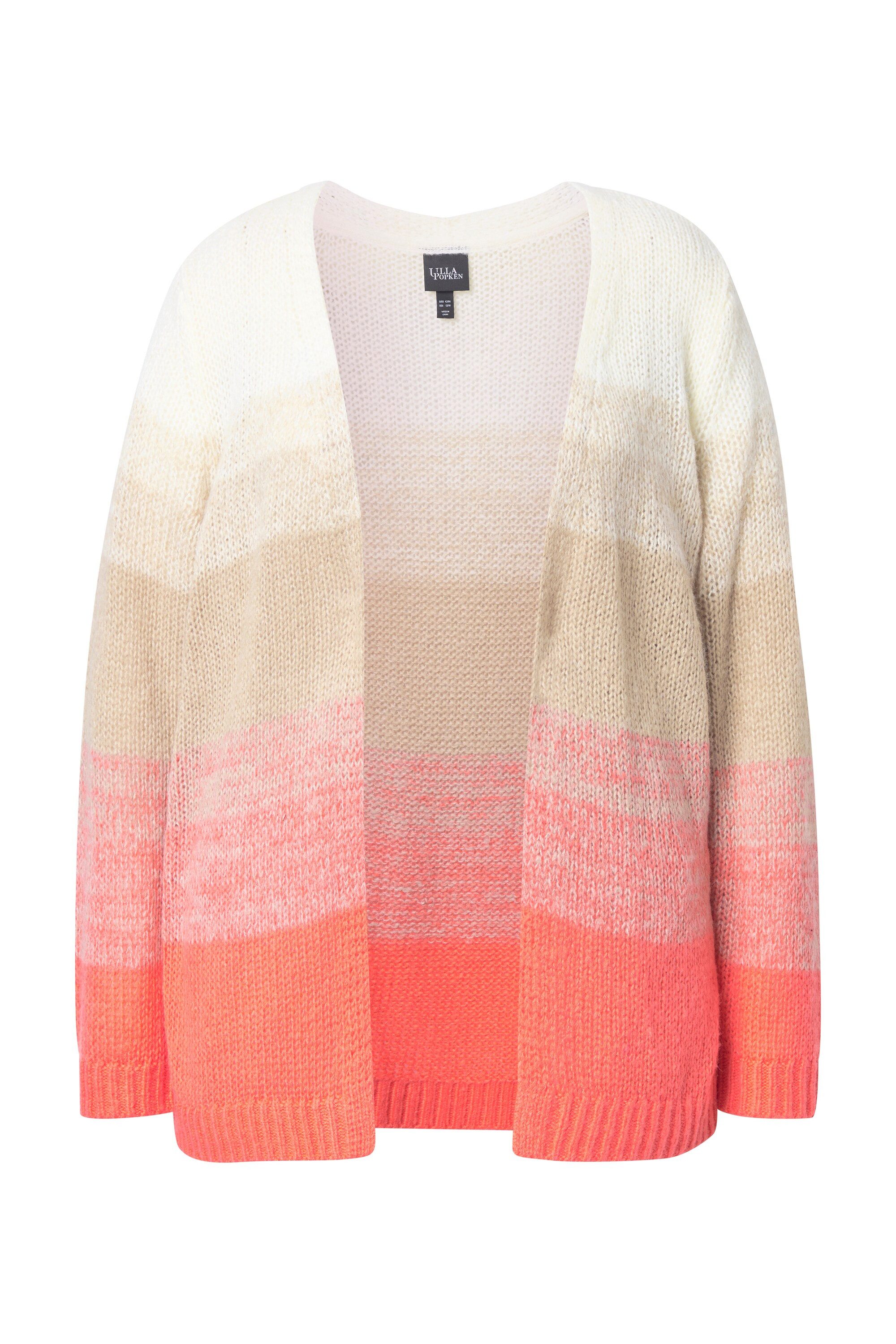 Ulla Popken Strickjacke Strickjacke Farbverlauf ohne Verschluss Langarm günstig online kaufen