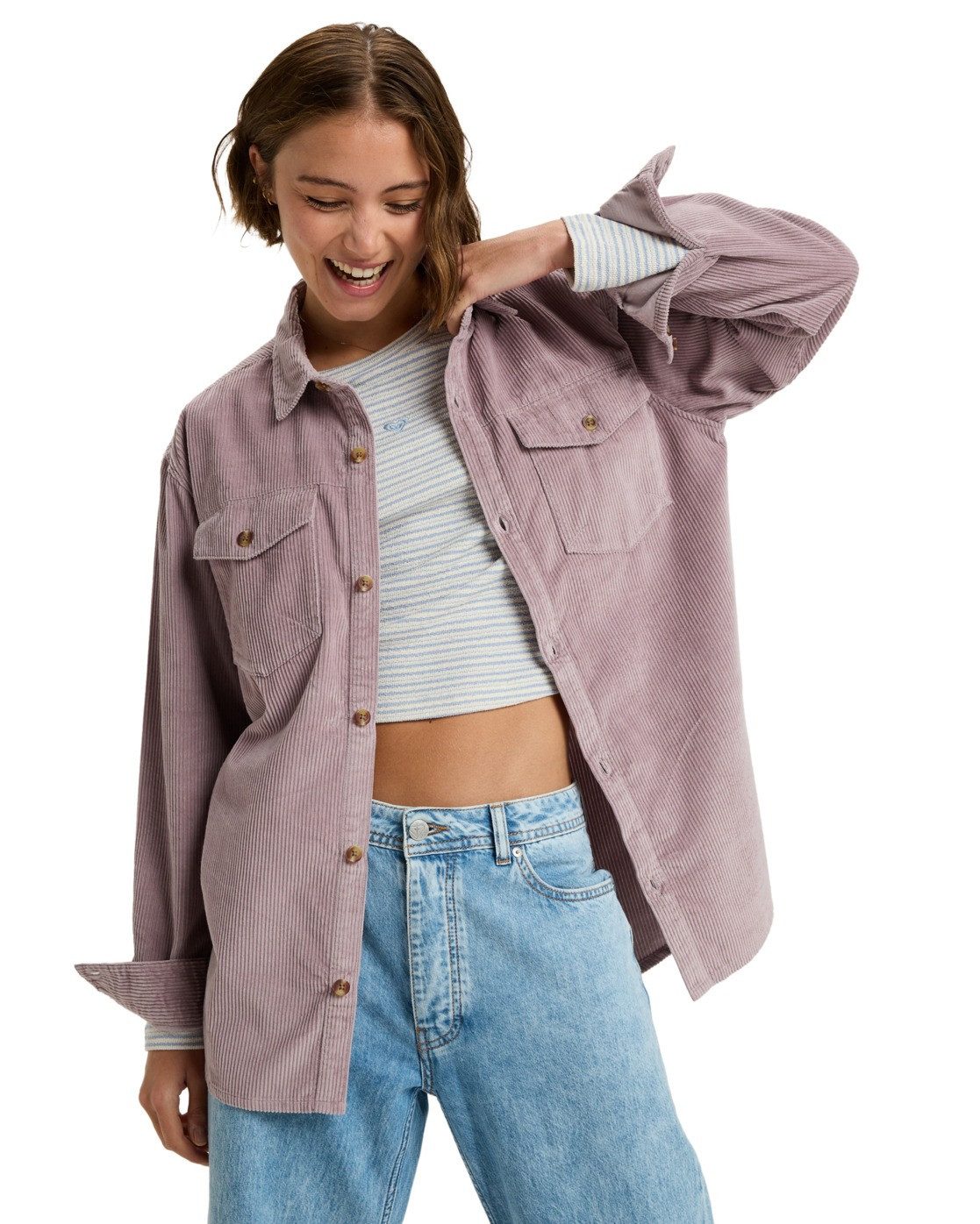 Roxy Langarmhemd Let It Go Cord günstig online kaufen