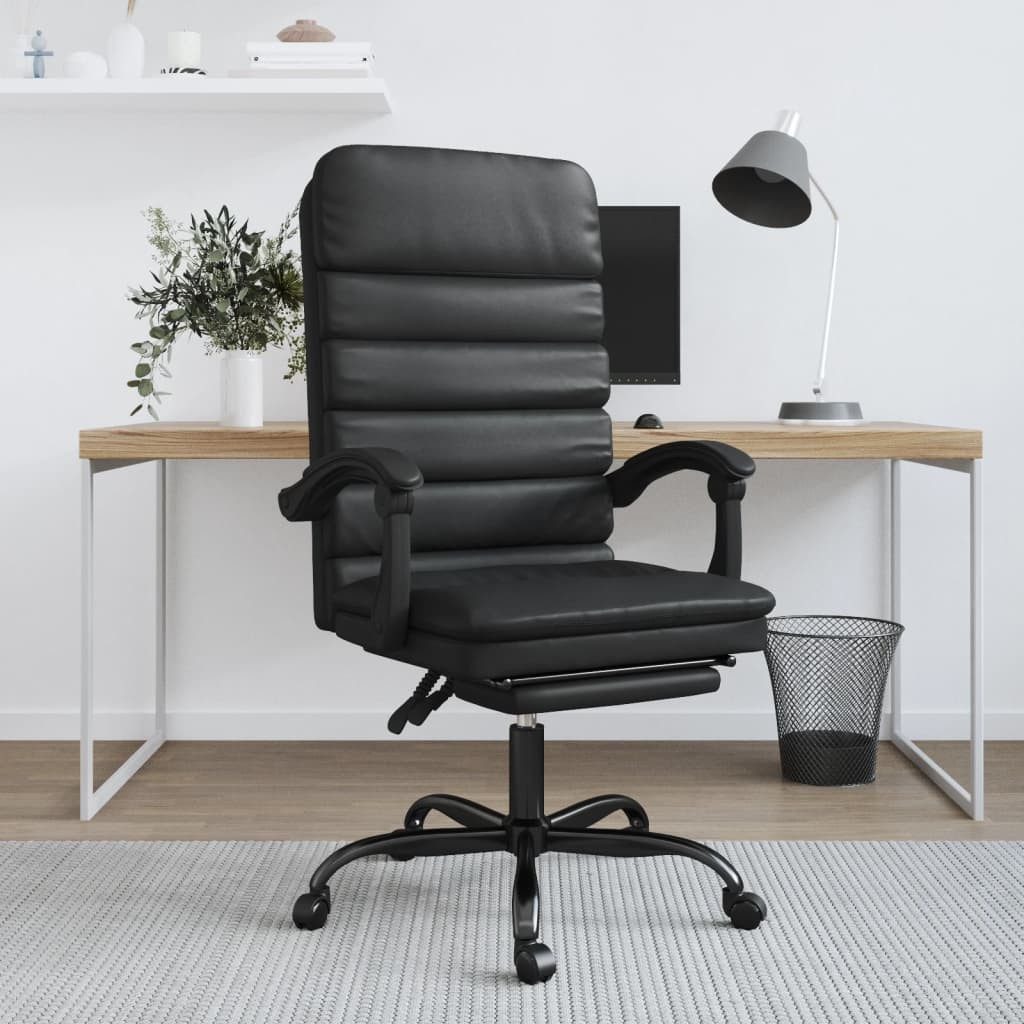 vidaXL Bürostuhl Bürostuhl mit Massagefunktion Schwarz Kunstleder (1 St)