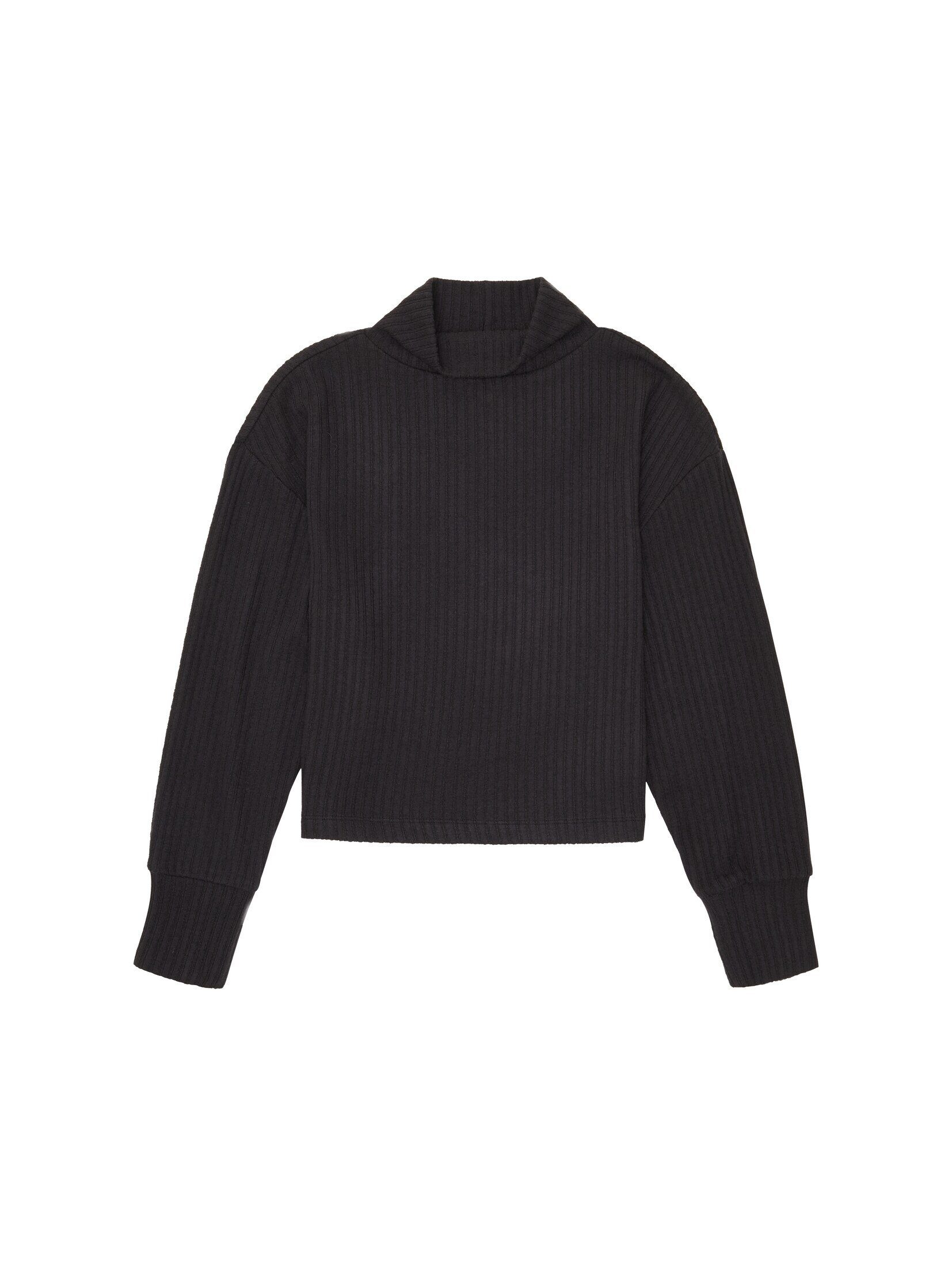 TOM TAILOR Stehkragen Cropped mit Sweatjacke Sweatshirt