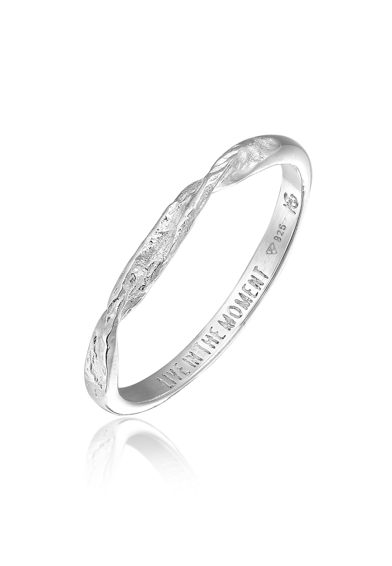 Fingerring Bandring gedreht - Moment 925 Silber