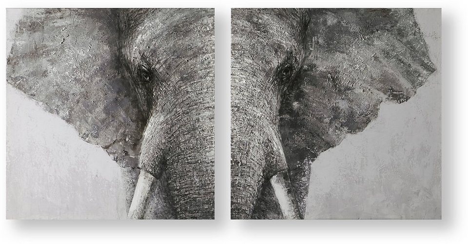 Art for the home Mehrteilige Bilder Luxus Elefant, (Set, 2 St)