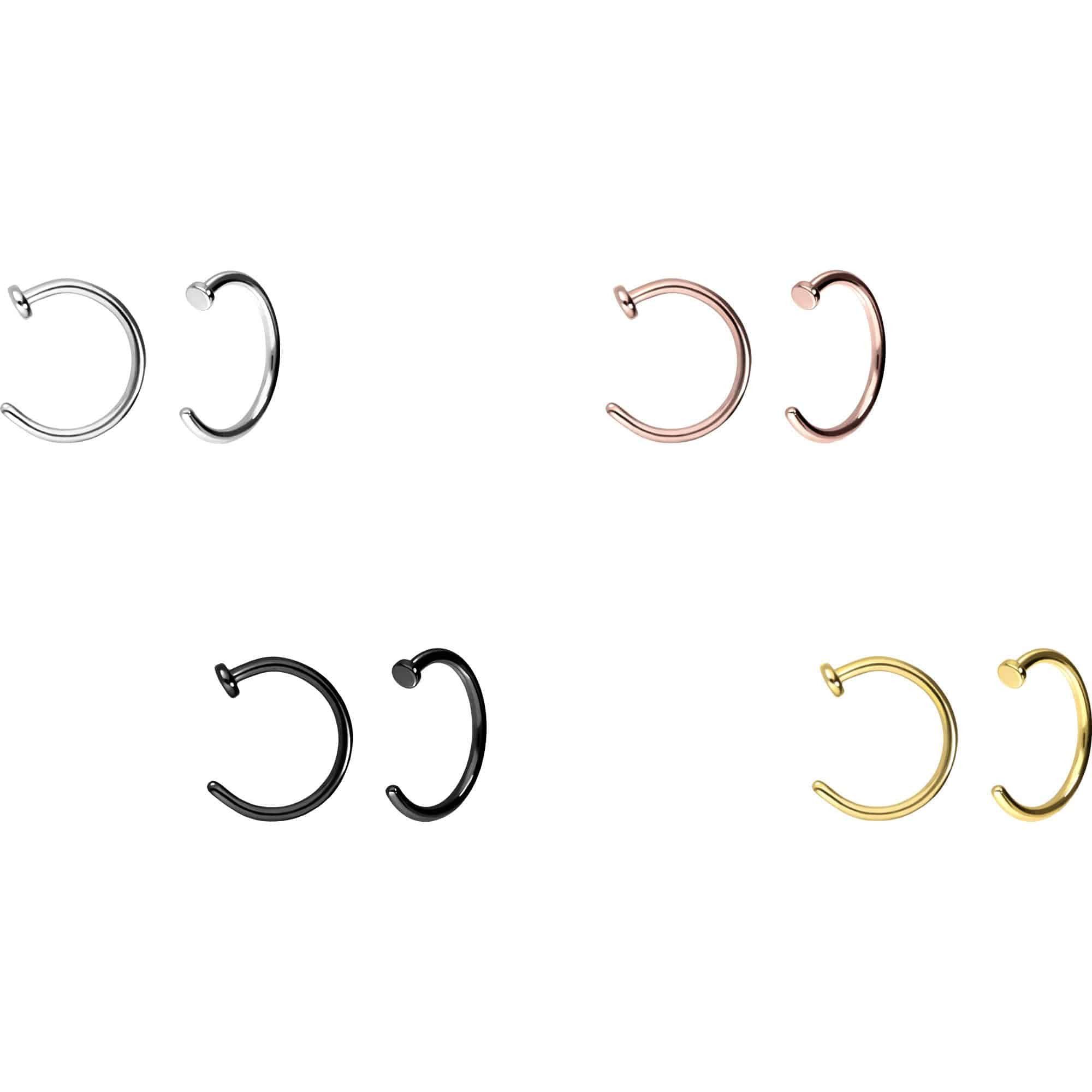 PIERCINGLINE Nasenpiercing Chirurgenstahl Nasenring offen PLATTE (Nasenstec günstig online kaufen