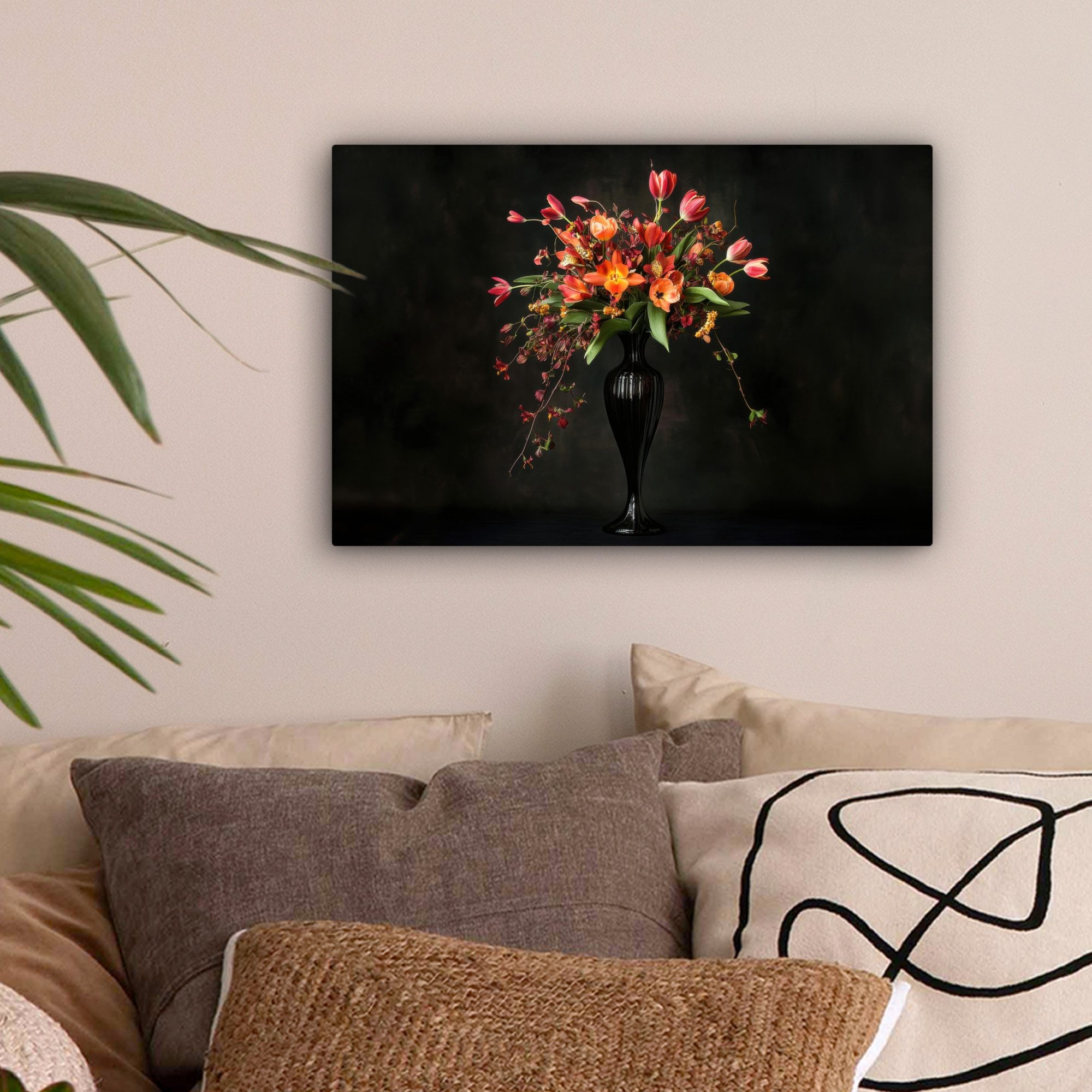 OneMillionCanvasses® Leinwandbild Ornamental - Blumenstrauß - günstig online kaufen