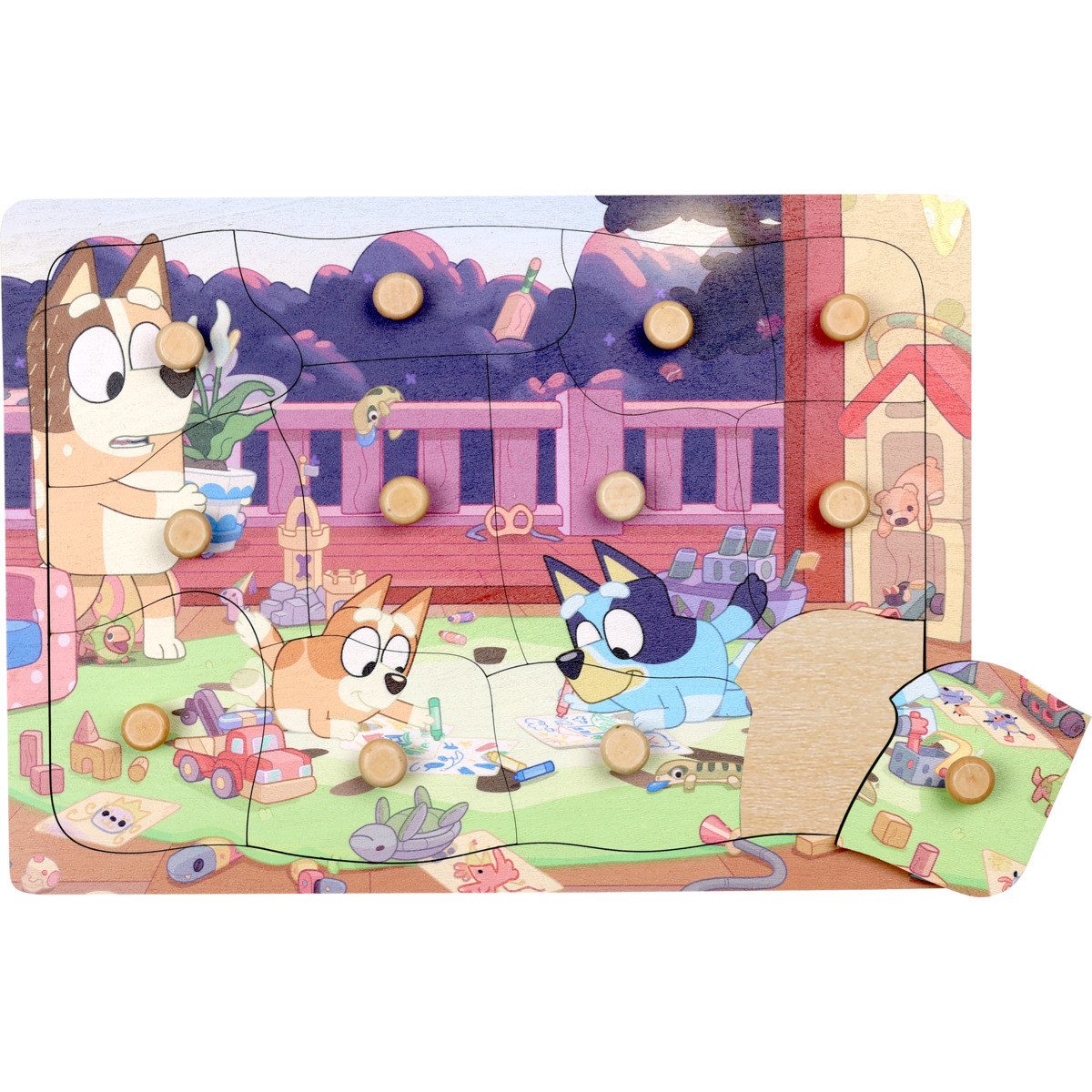 Bluey Steckpuzzle Motiv Unisex Kinder, 12 Puzzleteile günstig online kaufen