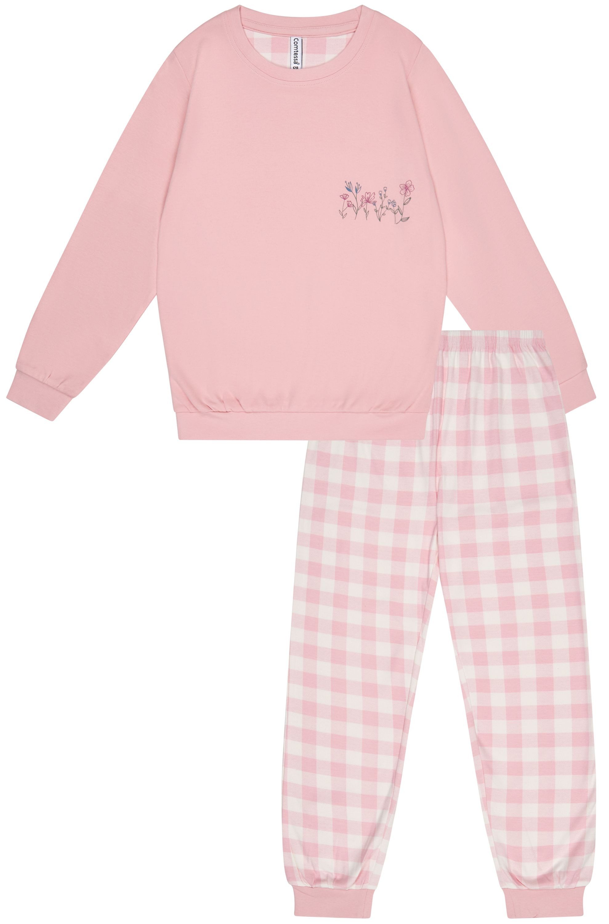 comtessa Schlafanzug Iceberg Buddies (Set, 2 tlg., 2-teilig) Mädchen Pyjama lang Langarm Interlock Baumwolle Winter