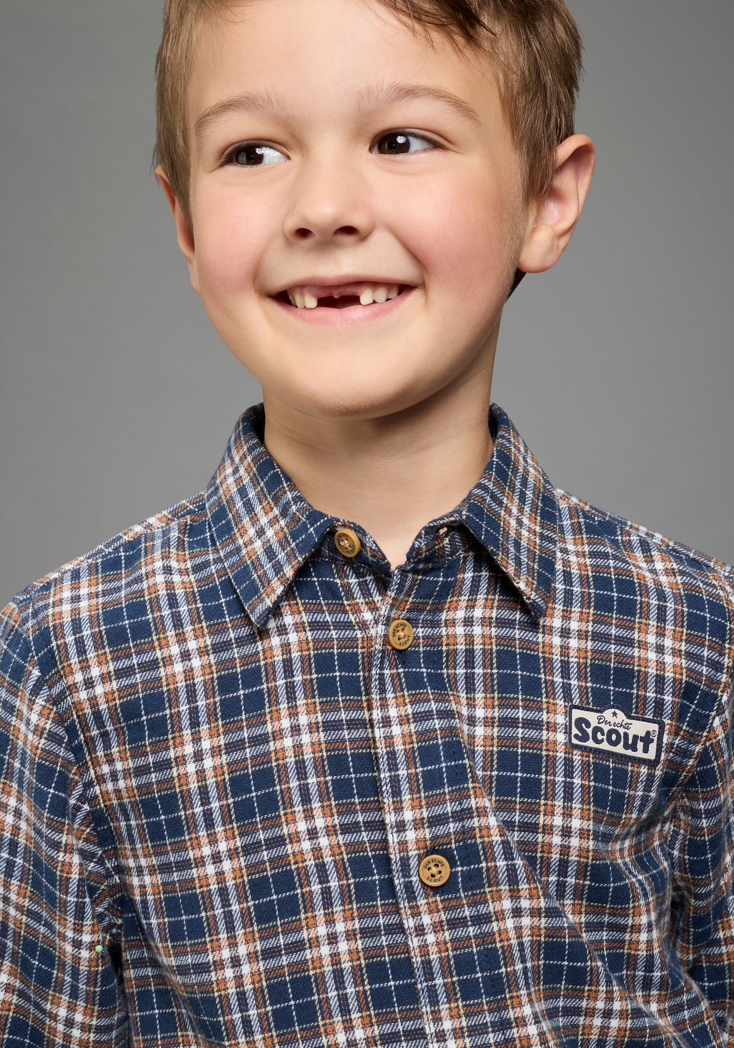 Scout Karohemd Flanellhemd - NEU von SCOUT Hemd aus gewebten Karo-Stoff, kuschelig weich