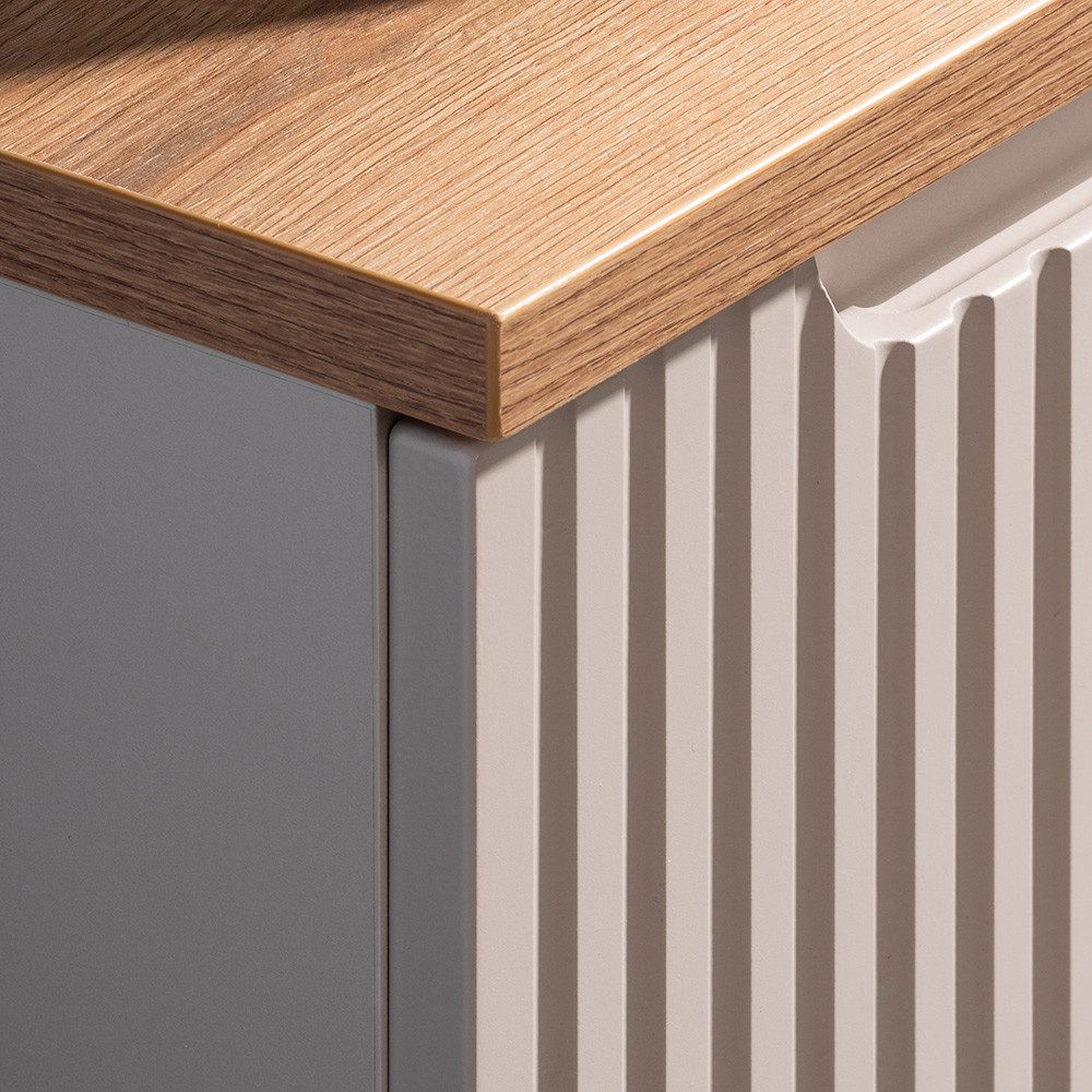 Lomadox Waschbeckenschrank NEWPORT-56-CASHMERE Waschtischunterschrank 120cm günstig online kaufen