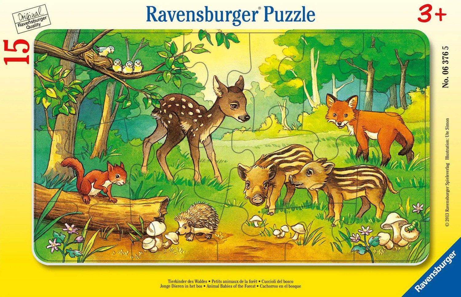 Ravensburger Puzzle Tierkinder des Waldes. Rahmenpuzzle 15 Teile, 15 Puzzle günstig online kaufen