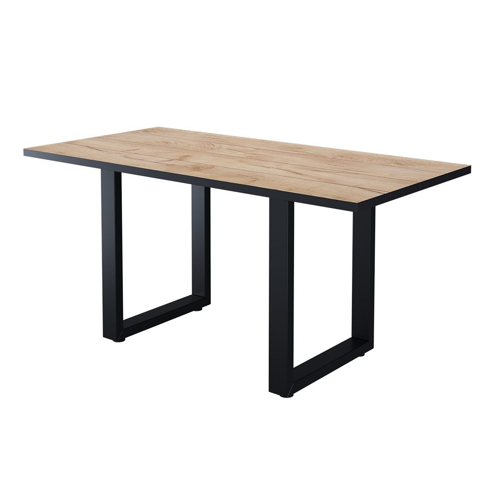 Vicco Esstisch Livorno, Schwarz/Goldkraft Eiche, 160 x 80 cm (1-St) – Bild 2 von 5