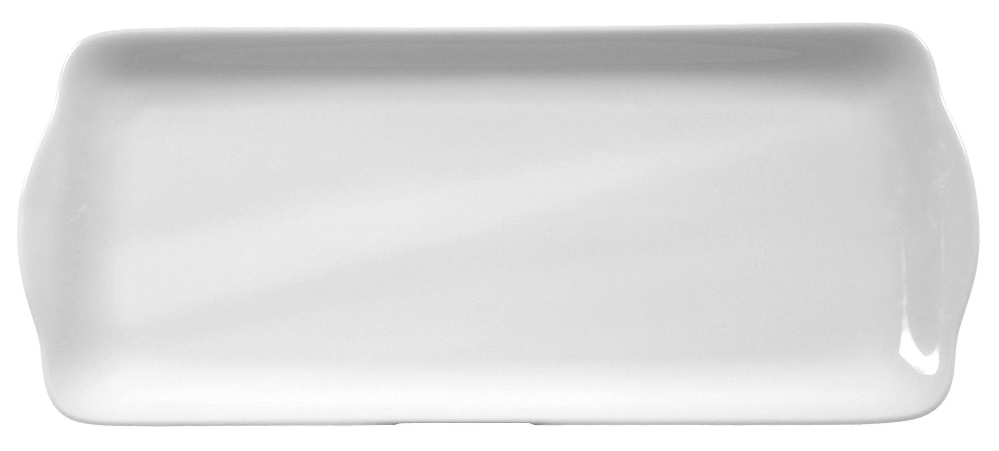 Seltmann Weiden Geschirr-Set Kuchenplatte eckig 35 cm Rondo weiss uni 7 von Seltmann Weiden, Porzellan