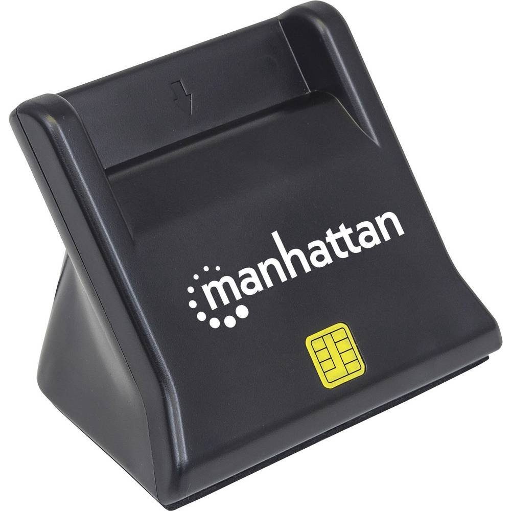 MANHATTAN HBCI-Chipkartenleser USB-Smartcard-/SIM-Kartenlesegerät mit Standfuß