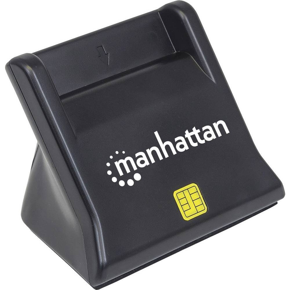 MANHATTAN HBCI-Chipkartenleser USB-Smartcard-/SIM-Kartenlesegerät mit  Standfuß, Ideal für Transaktionen und Anwendungen mit sicherheitsrelevanten  Übertragungen