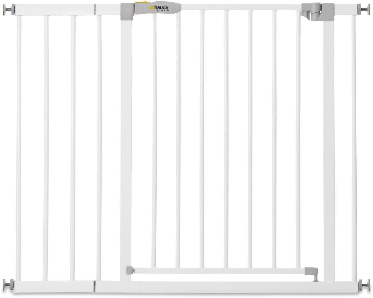 Hauck Türschutzgitter Stop N Safe 2 inklusive 21 cm Extension, weiß, auch  als Treppenschutzgitter verwendbar