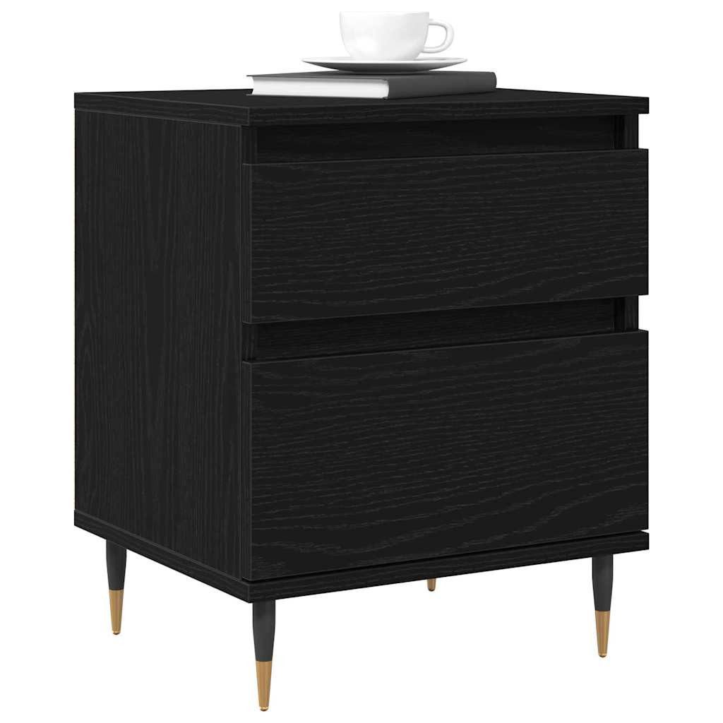 vidaXL Nachttisch Nachttisch 2 pcs Schwarze günstig online kaufen