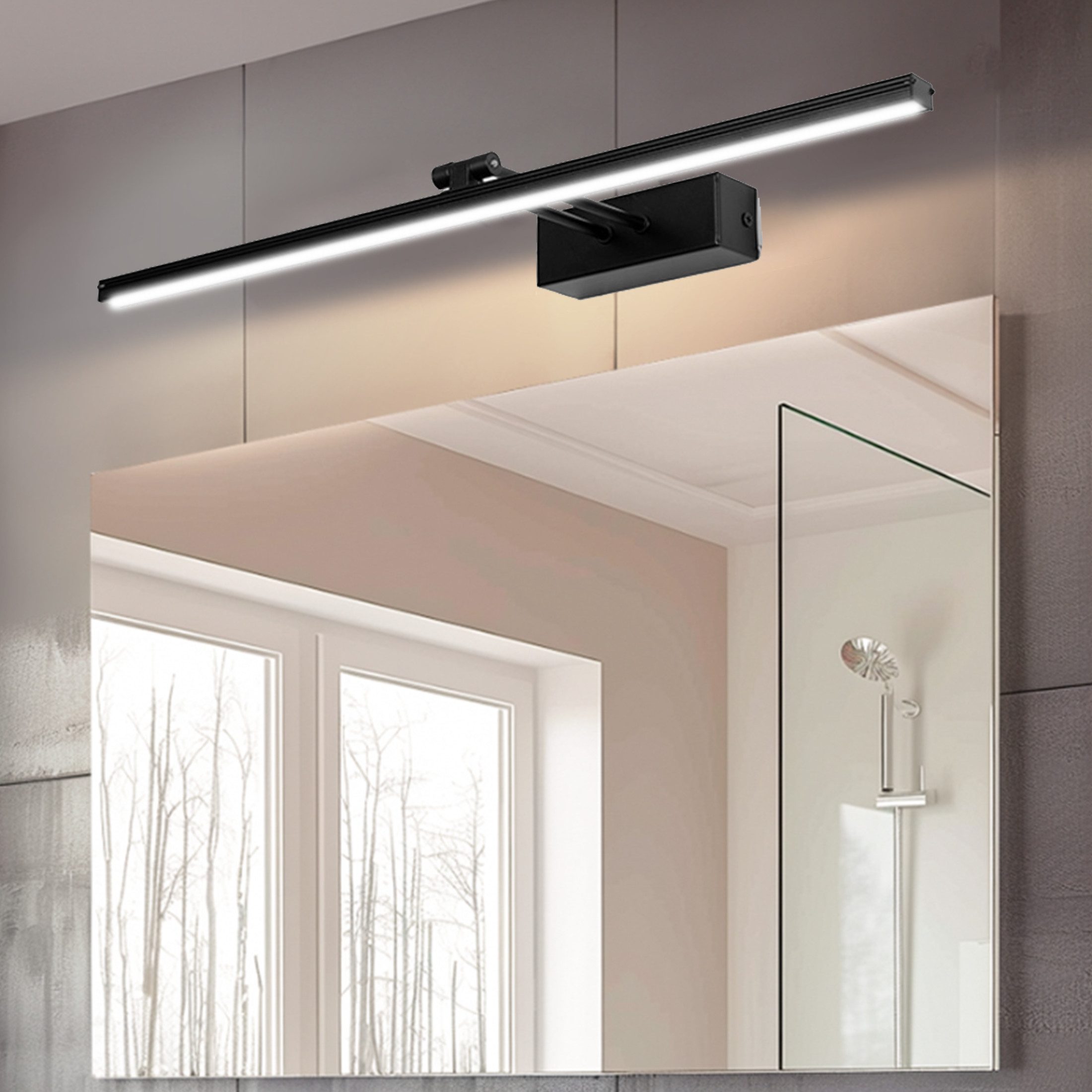 YINDN Spiegelleuchte 60cm LED Spiegelleuchten, 180° günstig online kaufen
