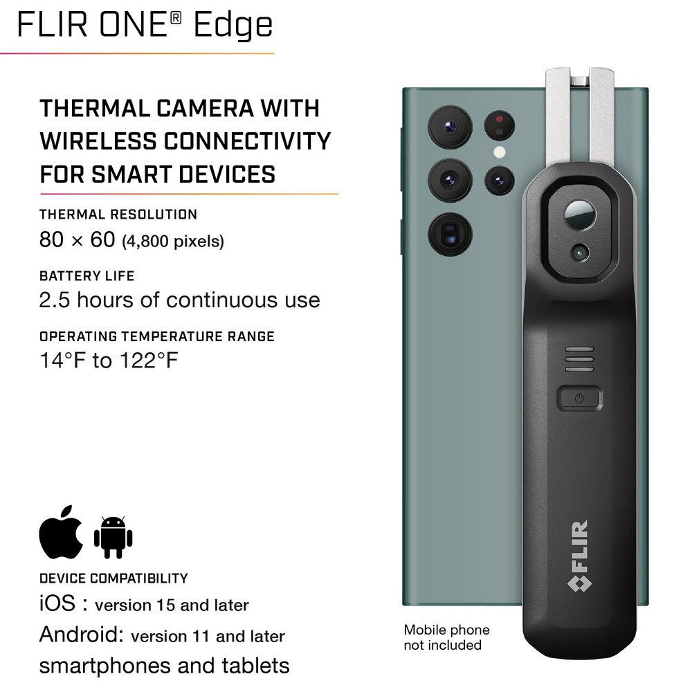 Flir Wärmebildkamera FLIR EDGE Wärmebildkamera -20 bis 120 °C 8.7 Hz, EDGE