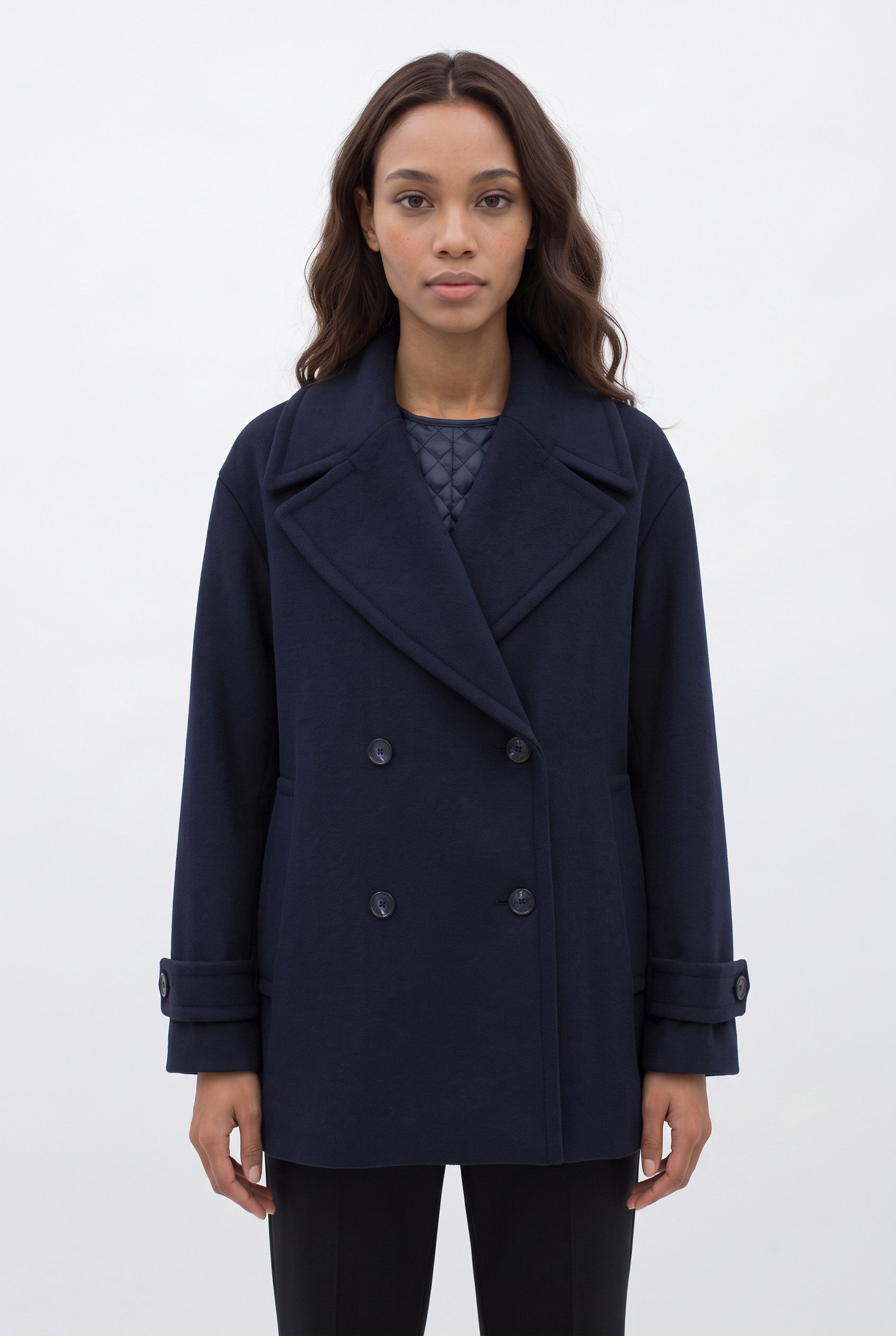 BOSS ORANGE Kurzmantel Cisabena Premium Damenmode mit Wollanteil, Relaxed Fit