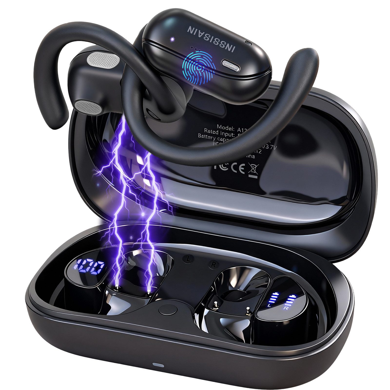 Novzep Übersetzer Kopfhörer, KI Translator Earbuds mit APP, 144 Sprachen wireless In-Ear-Kopfhörer