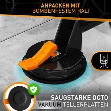 Hardtwerk® Saugheber Saugnäpfe für Materialtransport, max. 100,00 kg Traglast, -], Glasheber mit ergonomischen & stabilen Griff