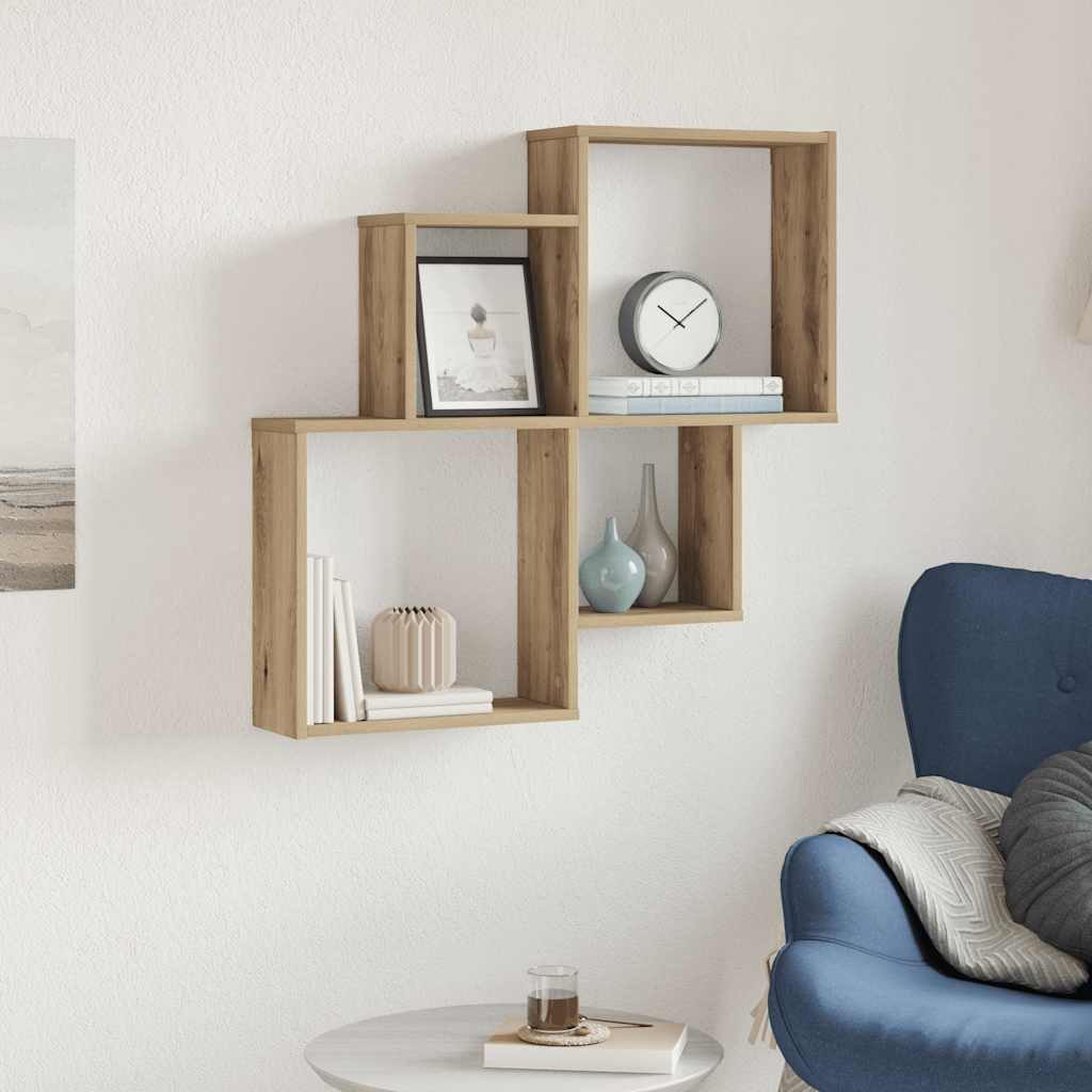 vidaXL Regal Wandregal Artisan-Eiche 80x15x78,5 cm günstig online kaufen