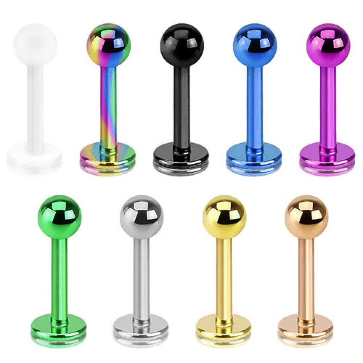 Taffstyle Piercing-Set Piercing Stab für Lippe Labret Ohr Helix Kugel, Stec günstig online kaufen