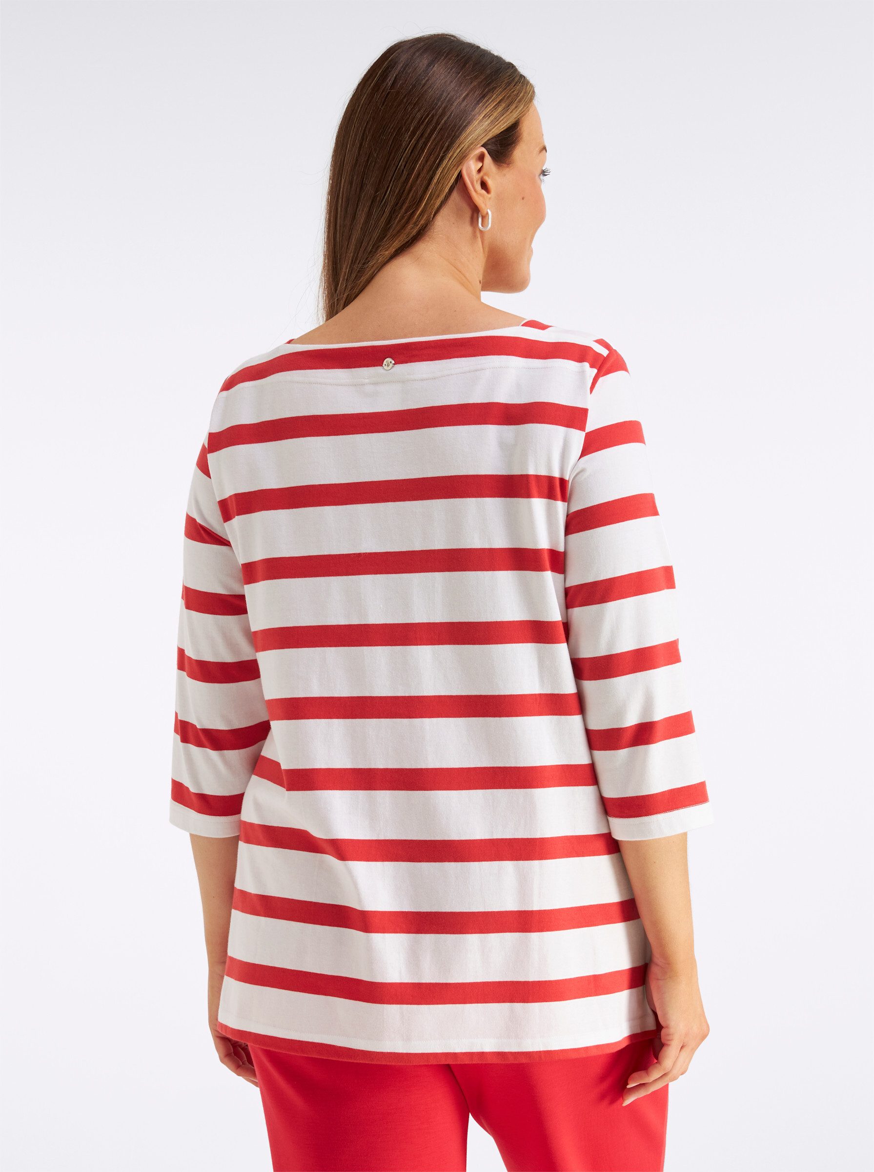 Sheego T-Shirt U-Boot-Shirt 3/4-Arm