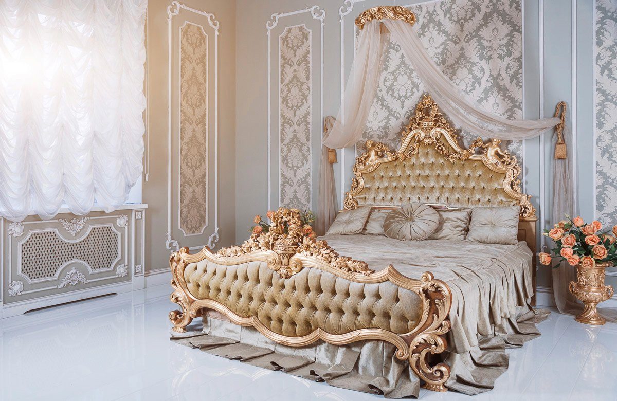 Papermoon Fototapete KÖNIGLICHES BETT-LUXUS SCHLAFZIMMER DEKOR KLASSISCH XXL