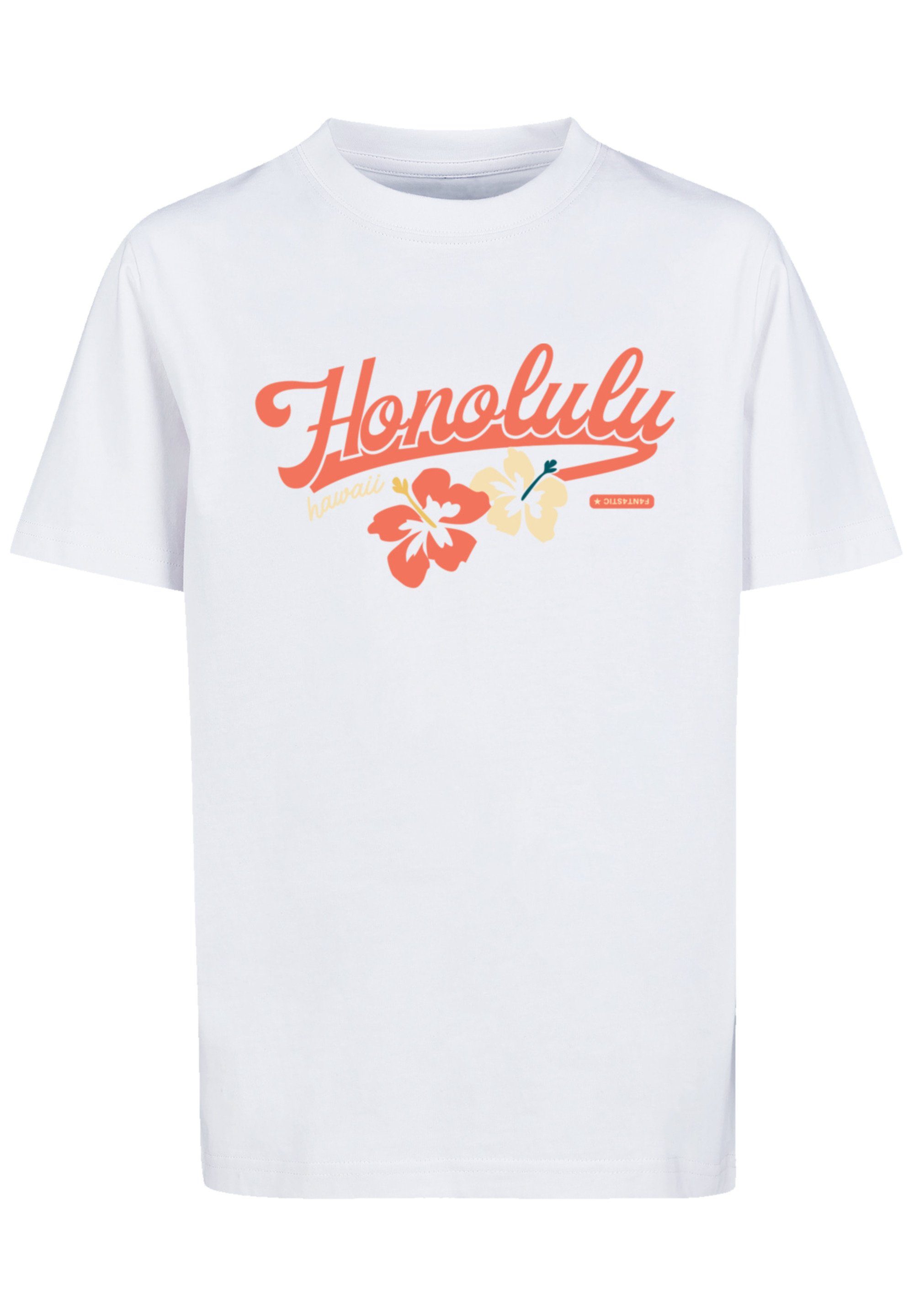 F4NT4STIC Honolulu Print T-Shirt weiß