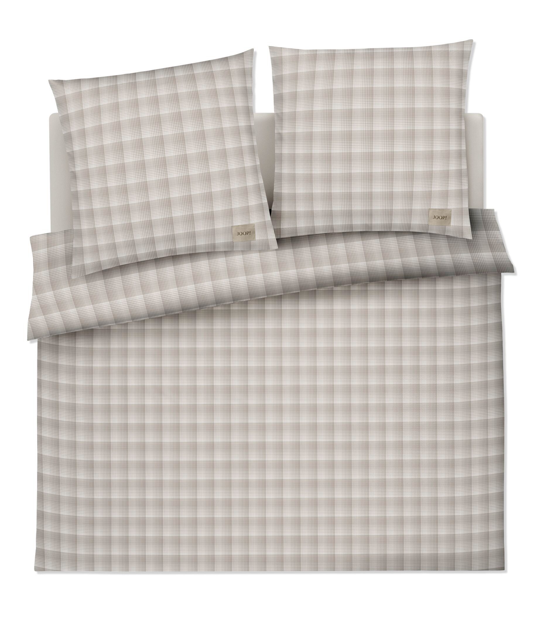 JOOP! Bettwäsche JOOP! LIVING - SOFT CHECKS Garnitur, Textil, 3 teilig