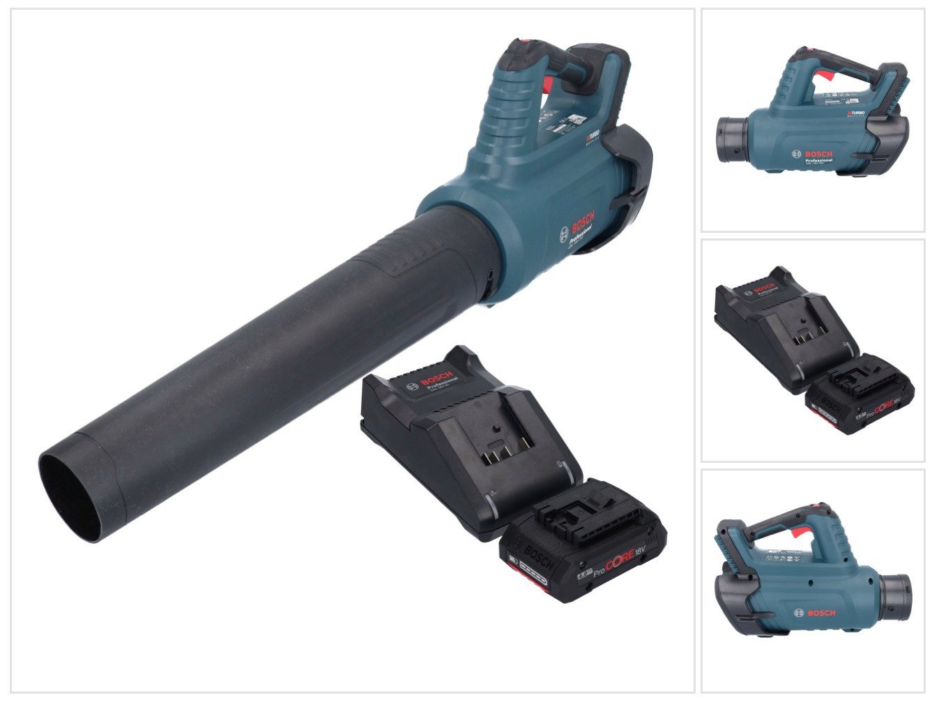 Bosch Professional Akku-Laubbläser GBL 18V-750 Professional Akku Gebläse 18 V BITURBO Brushless + 1x