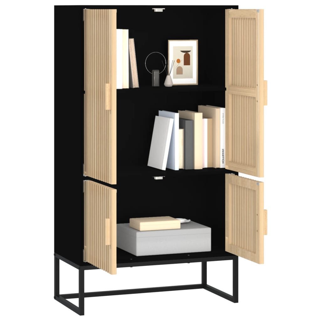 vidaXL Highboard Highboard Schwarz 70x35x125 cm günstig online kaufen