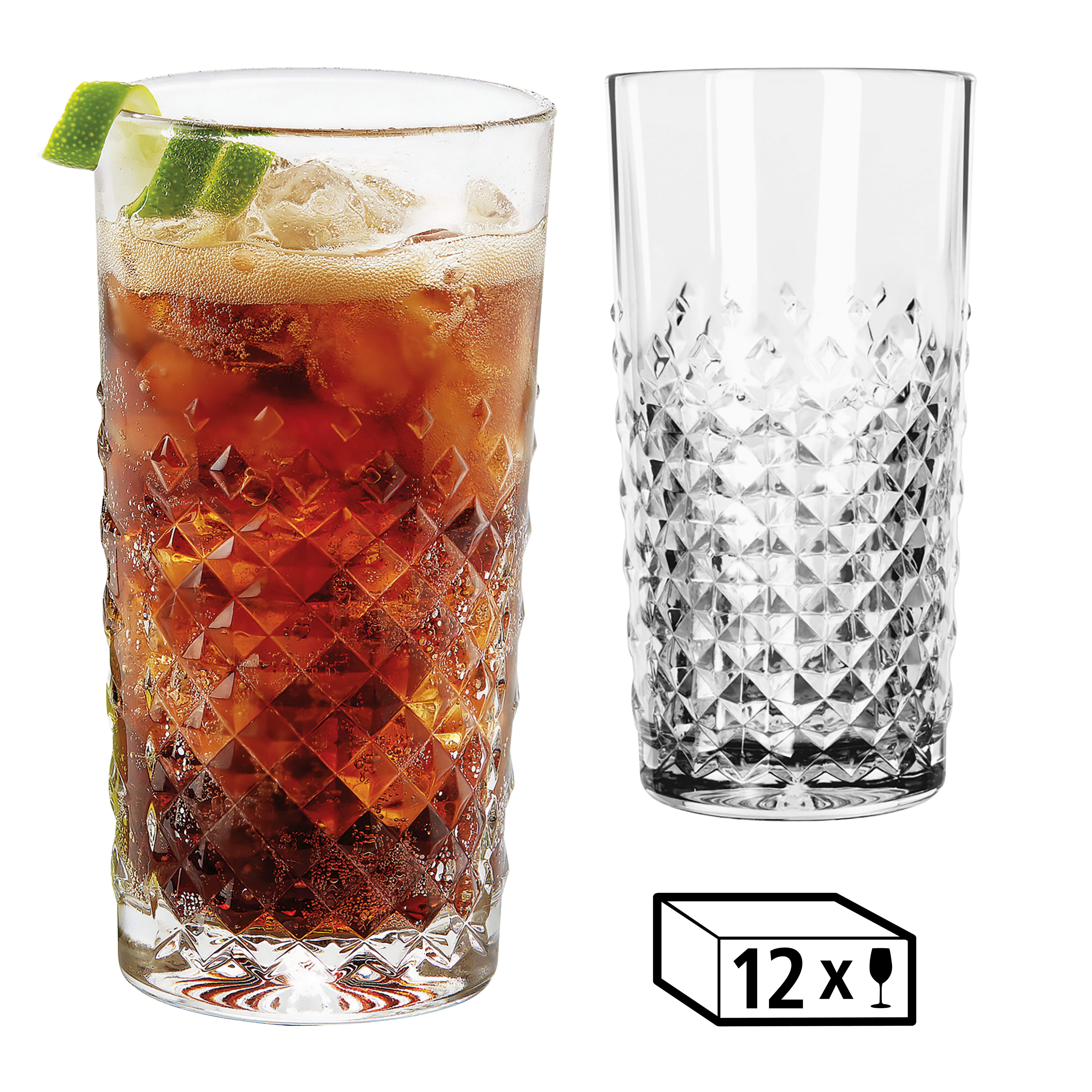 LIBBEY Gläser-Set Libbey Beverage Glas, 12er Set -OCULAR-, 12-tlg., Glas, 414 ml, hochwertig verarbeitet, im modernen Design