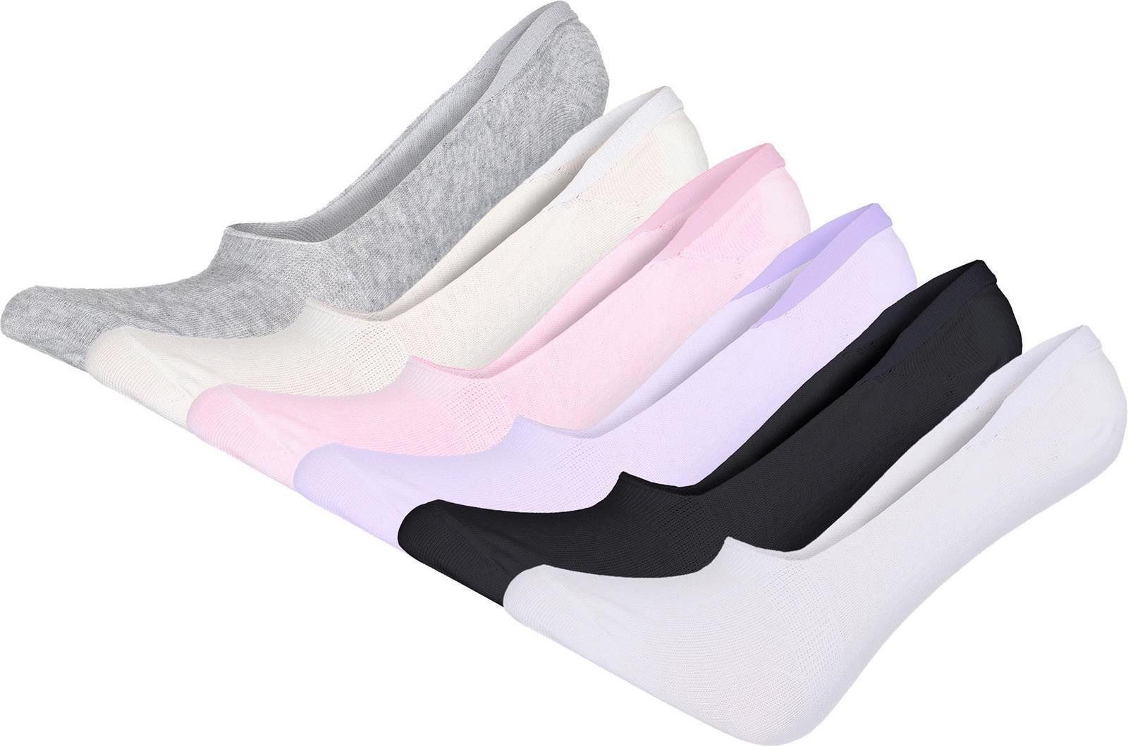 EloModa Füßlinge 6 12 Paar Damen Füßlinge Ballerina Unsichtbare Sneaker Sport Socken (6-Paar)