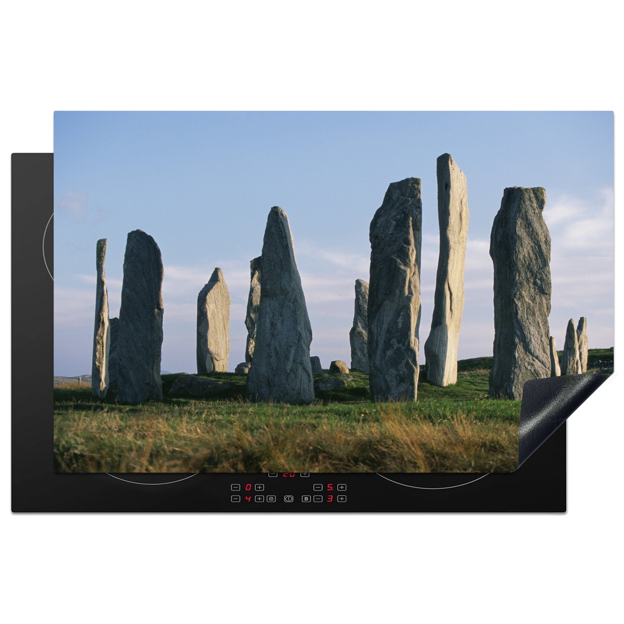 Schottland, 81x52 von Induktionskochfeld Calanais (1 tlg), Schutz Stehende für Vinyl, MuchoWow in die küche, cm, Herdblende-/Abdeckplatte Ceranfeldabdeckung Steine