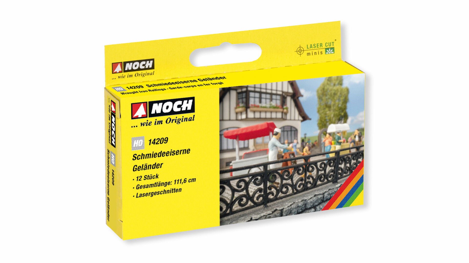 NOCH Modelleisenbahn-Gebäude NOCH schmiedeeisernes Geländer, dekoratives Modell