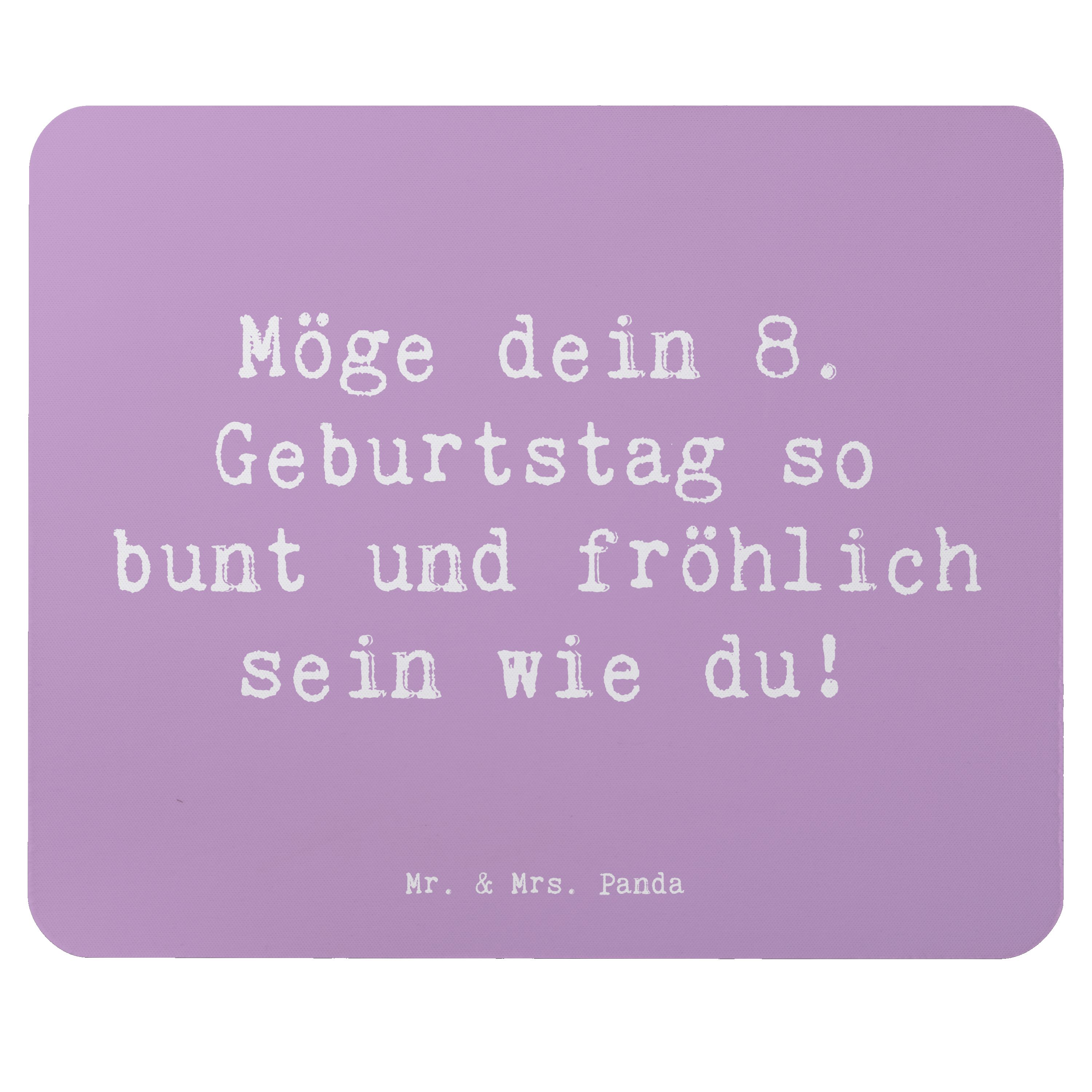 Mauspad Spruch 8. Geburtstag Freude - Lavendeltraum - Geschenk, Geburtstagssp