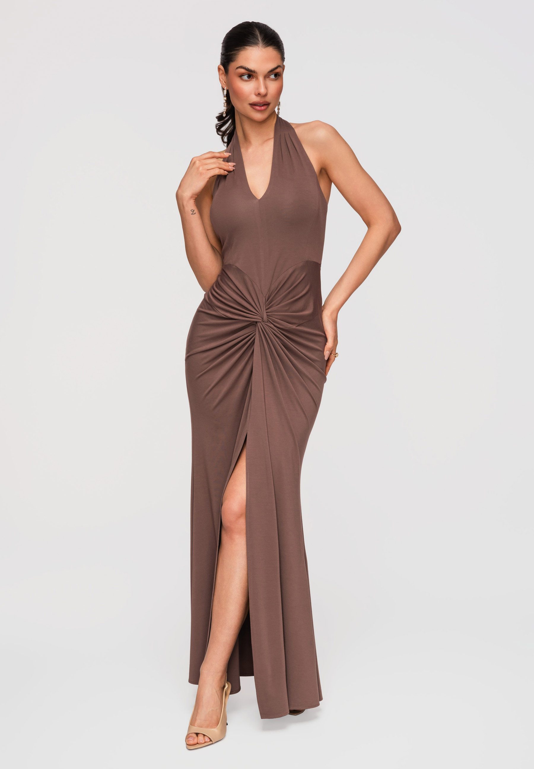 OMBRE Abendkleid Braun XS (kein Set, 1-tlg)