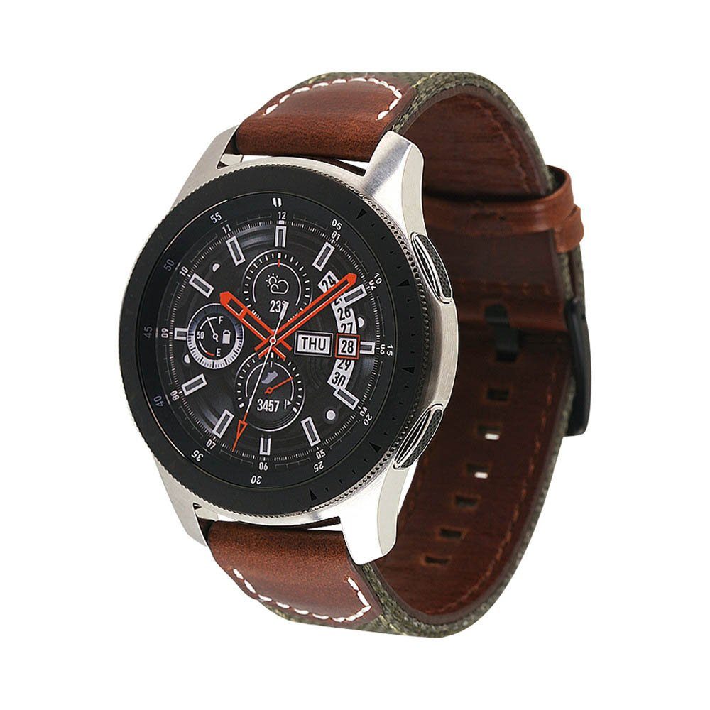 Samsung 5 BTTO Smart für Lederarmband Watch/Huawei Galaxy Uhrenarmband Leder Uhrenarmband 20/22/24mm, Watch/Garmin/Fossil Watch Farben Grün