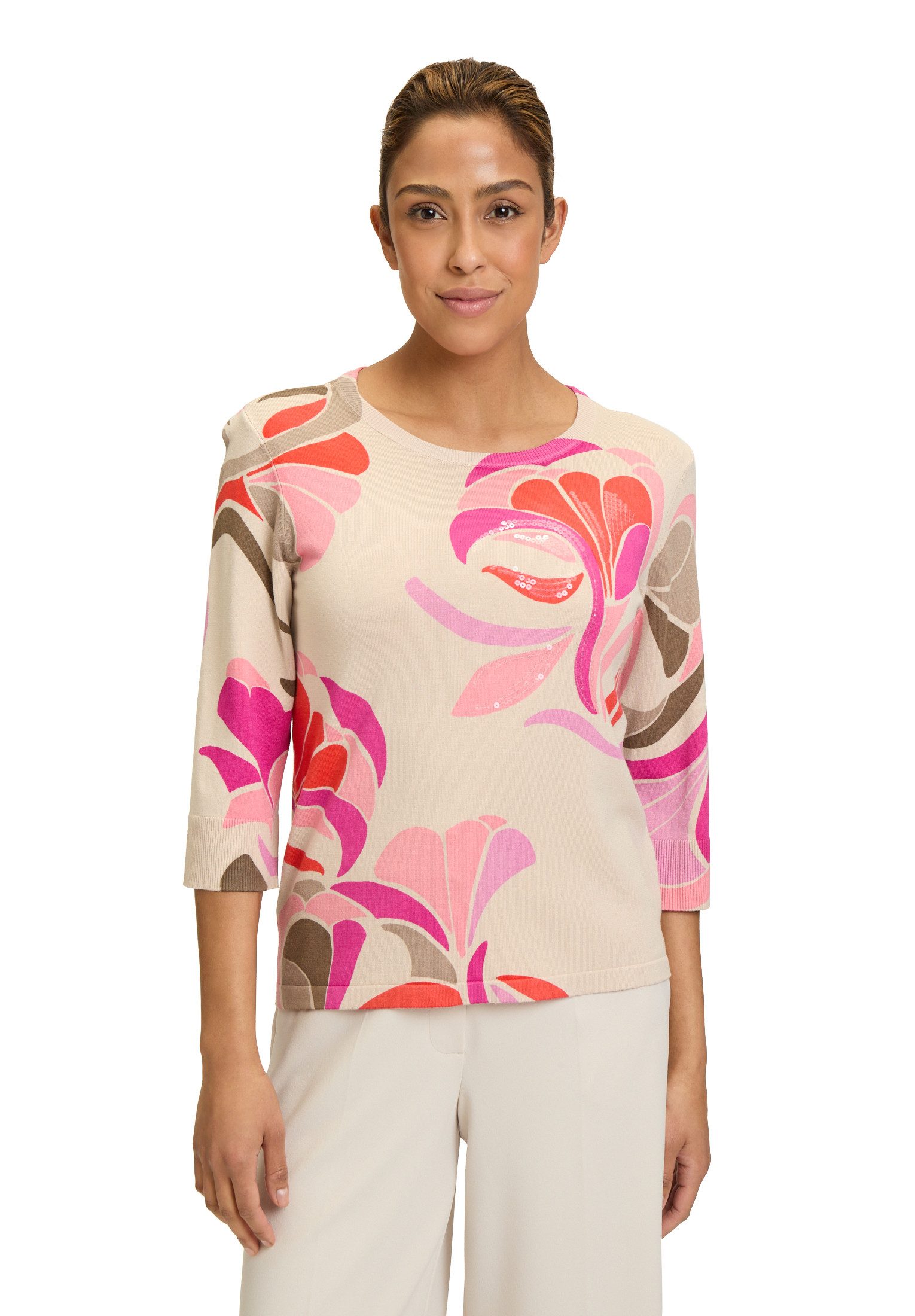 Strickpullover Betty Barclay Feinstrickpullover mit Print