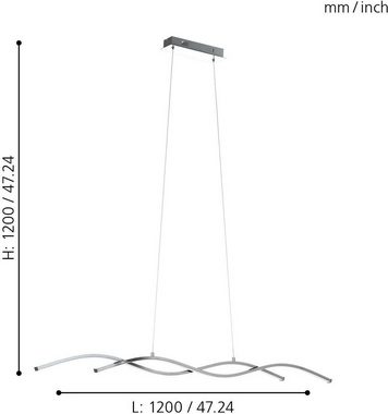 EGLO Hängeleuchte LASANA 2, LED fest integriert, Warmweiß, Pendelleuchte, Pendellampe