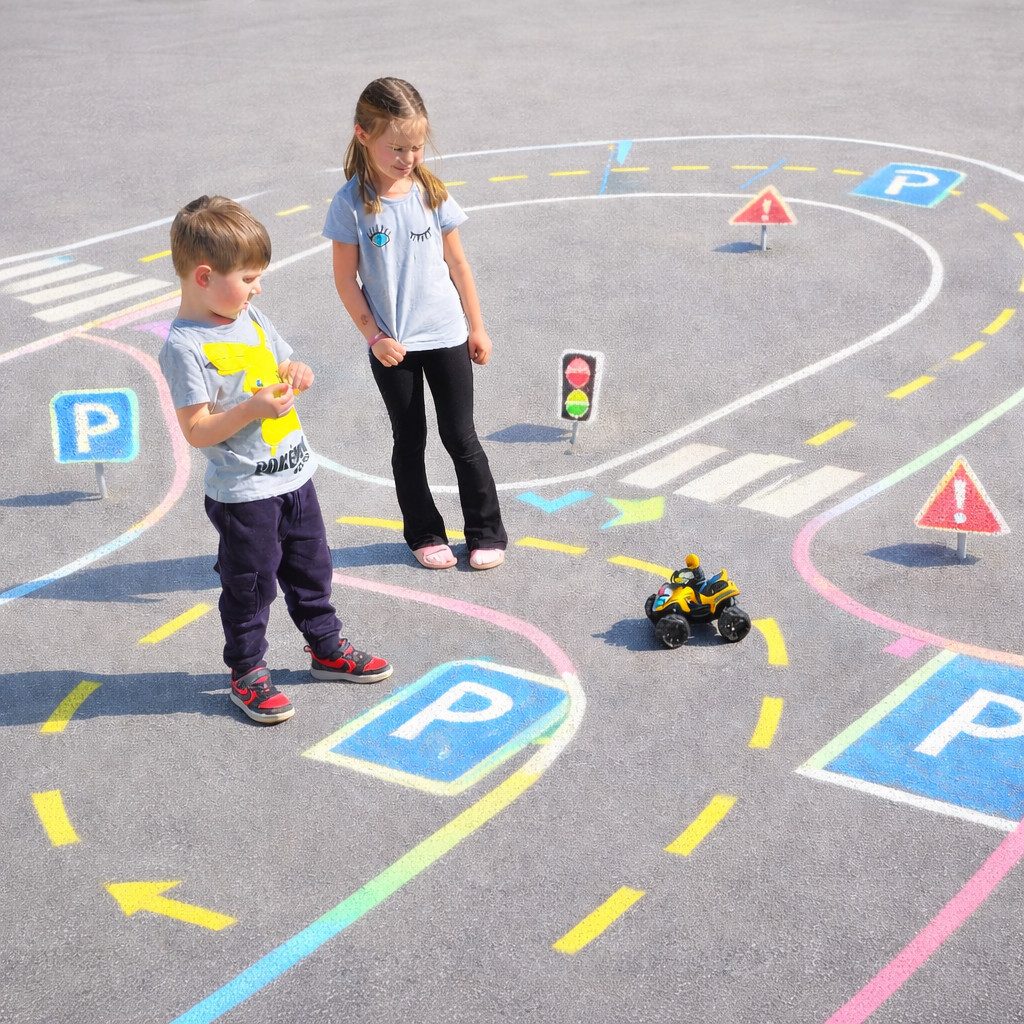 VABIONO Pastellkreide Straßenmalkreide Straßenkreide Malkreide bunt Kreide-Stifte XL Jumbo, Kostenloser Versand