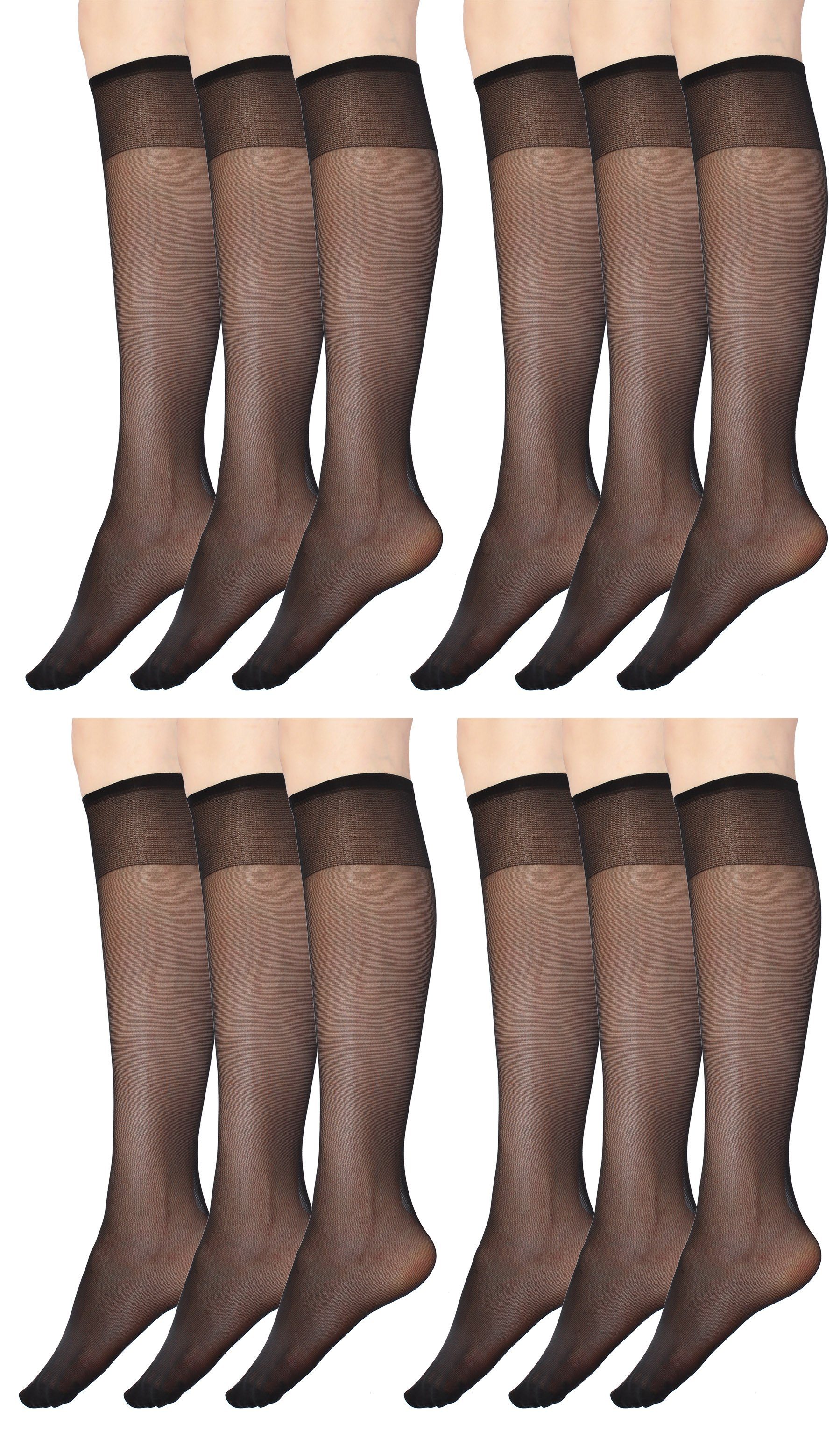 GIULIA Feinkniestrümpfe 15, 20, 40 Den Kniestrümpfe 6 oder 12 Paar Damen Fe günstig online kaufen