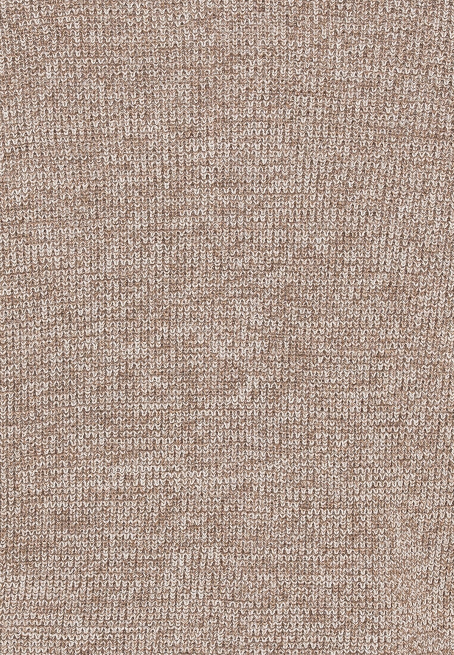 camel active Strickjacke Baumwollmix einem Stehkragen aus soften Beige-Braun