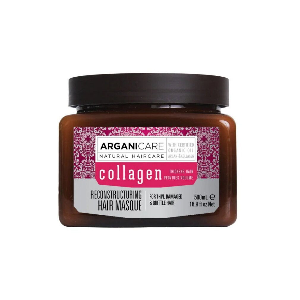 Arganicare Haarpflege-Set, Collagen, Crememaske zur Haarbehandlung, Restrukturierung