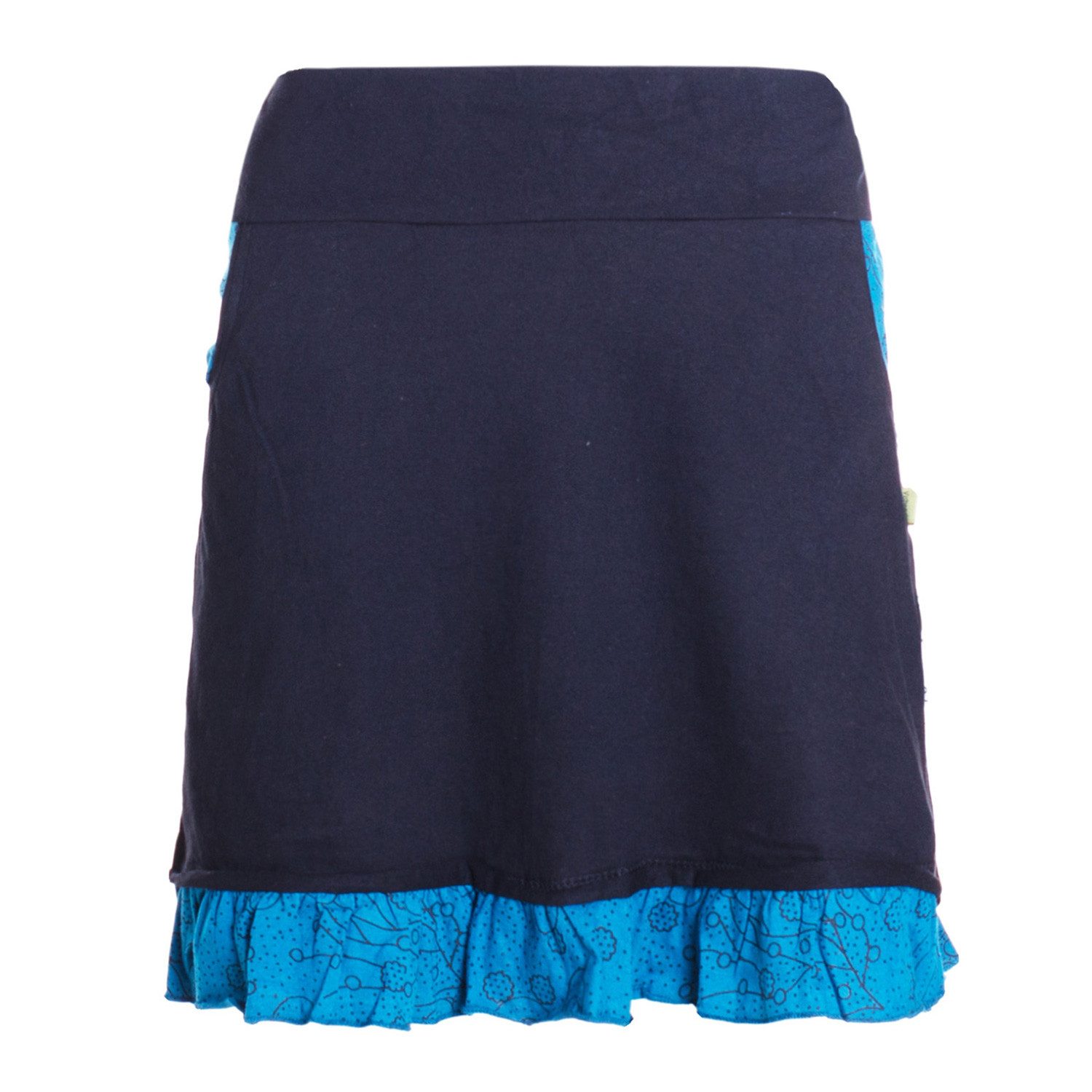 Vishes Minirock A-Linie Baumwolle Blumen-Muster elastischer günstig online kaufen
