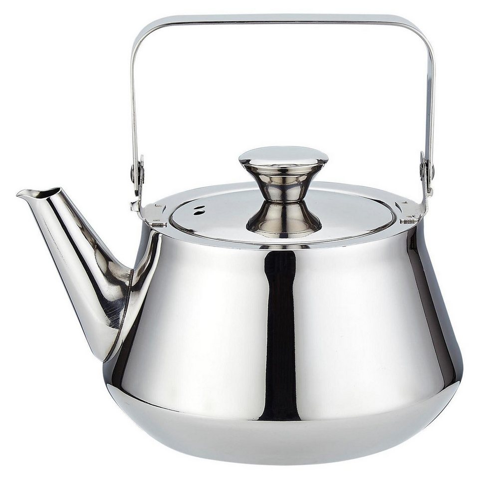 LuxusKollektion Teekanne Teekanne Edelstahl mit Sieb 2,0L, Exquisite Handwerkskunst mit Spiegelpolier-Außenfläche